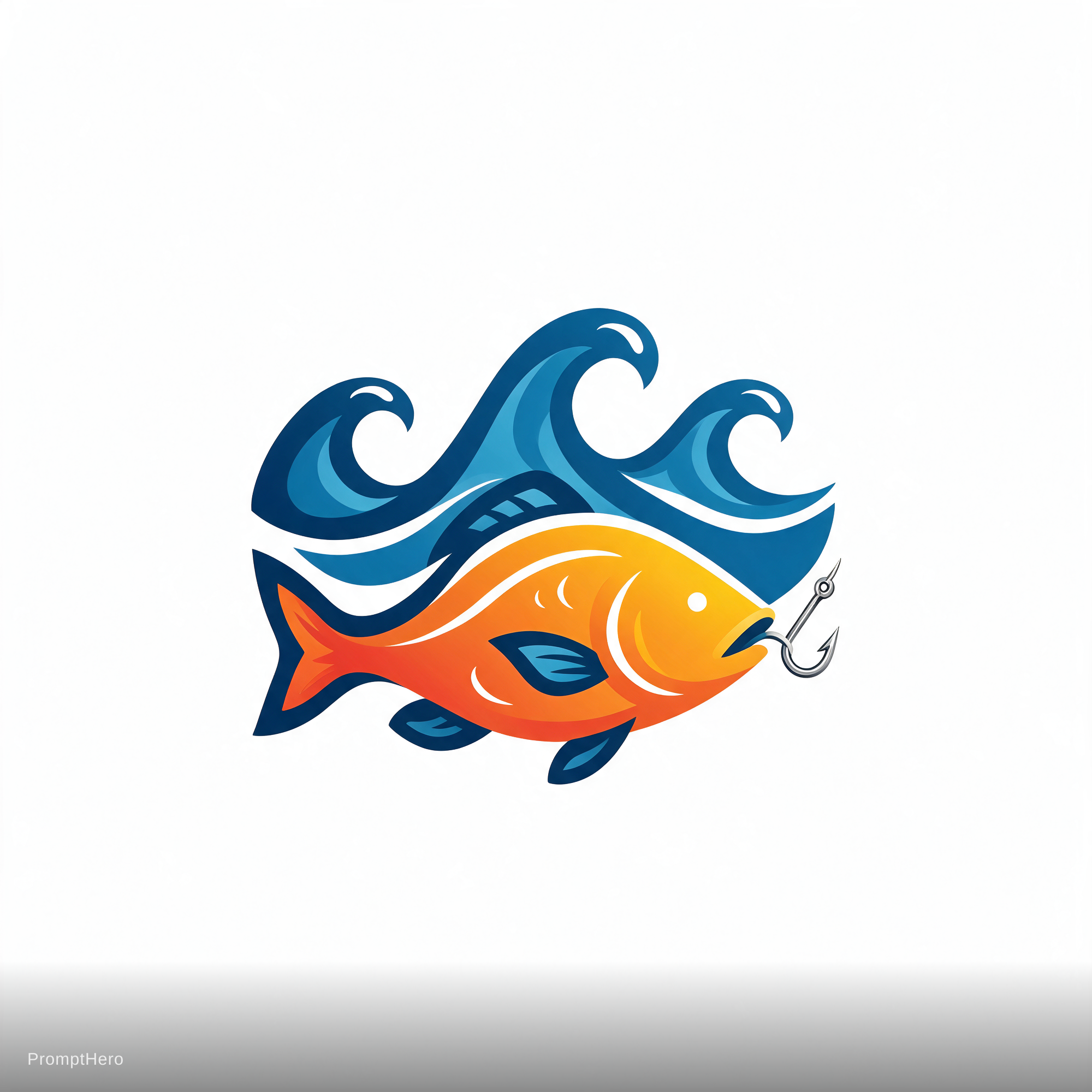 AI generated: Seedream 5 prompt: cria um logo para uma app de pesca desportiva , o ... (Seedream 5 - Logos, Icons & Design)