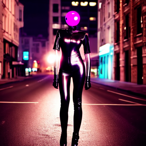 Stable Diffusion prompt: a girl stand in the street, at n...