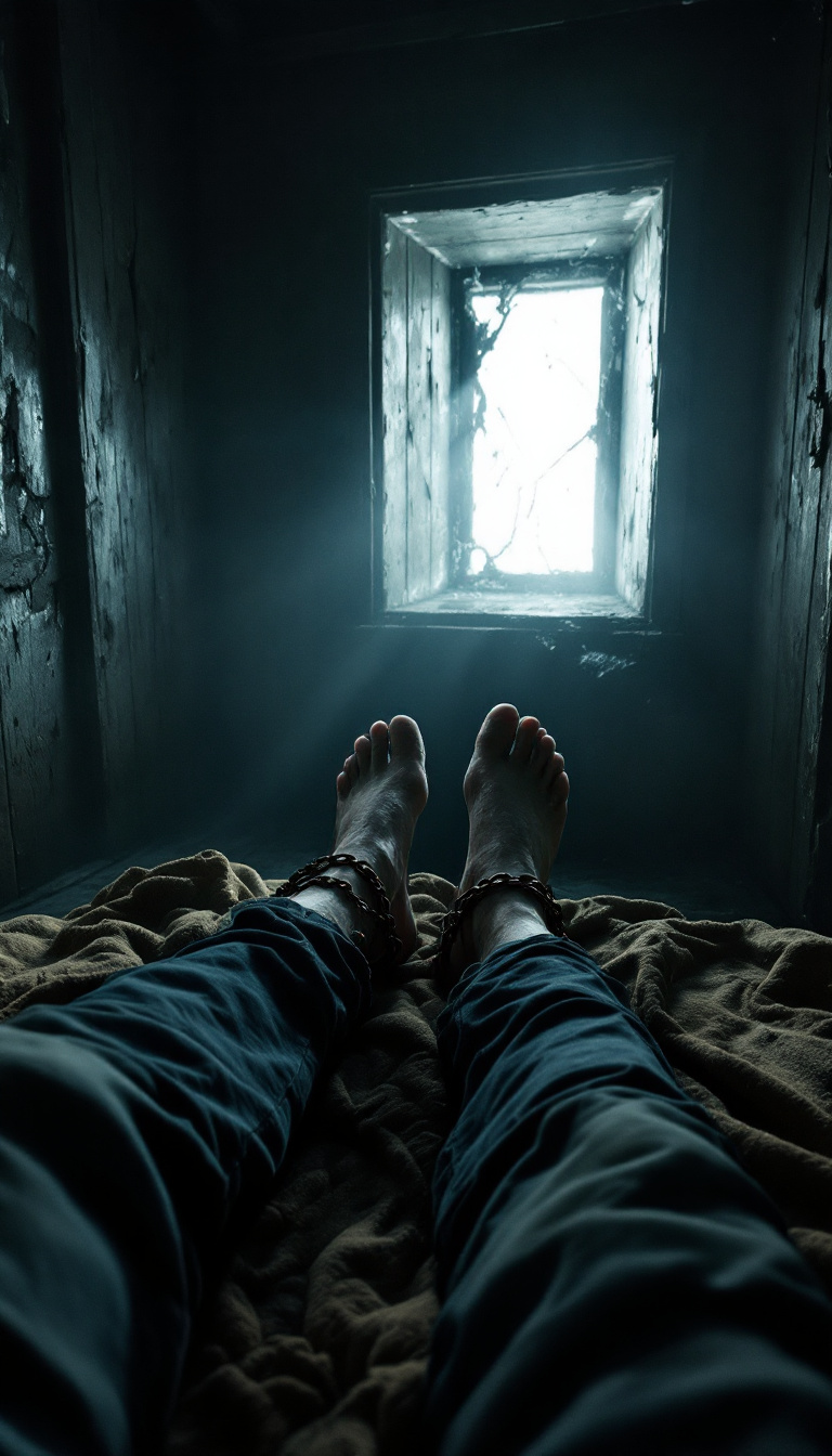 FLUX prompt: First-person POV of waking up in a damp, 19th-cent... - FLUX