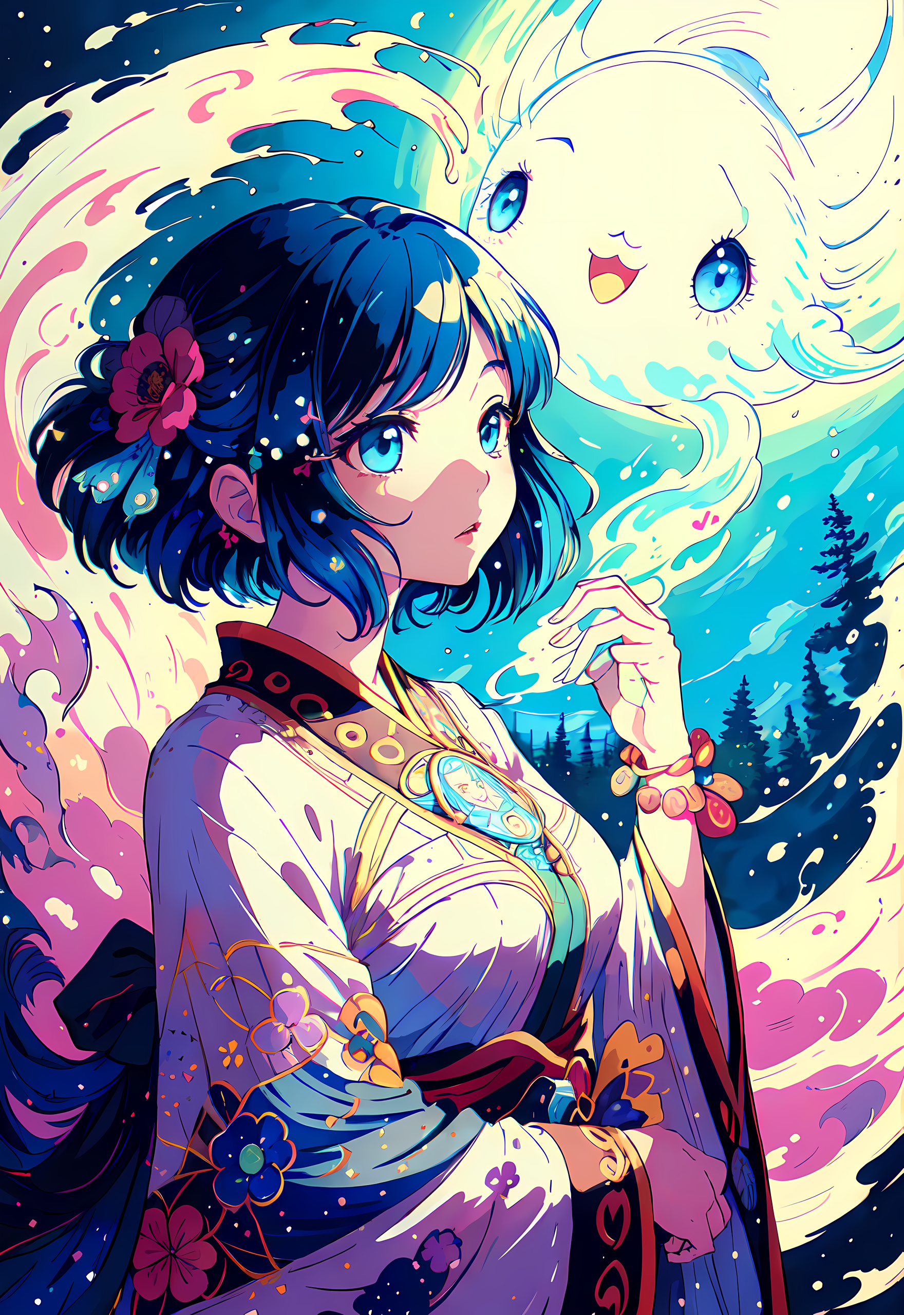 AI generated: Summoner and Ghost (Stable Diffusion - Anime)
