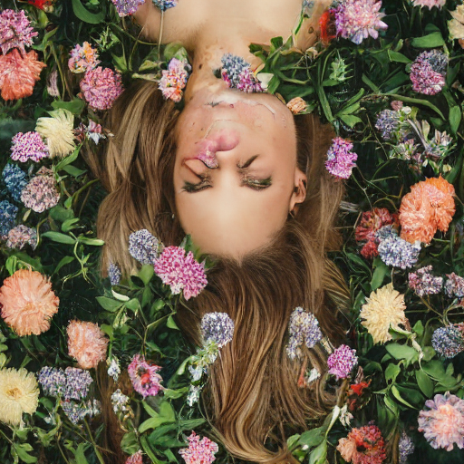 Stable Diffusion prompt: beautiful woman floating in an o...