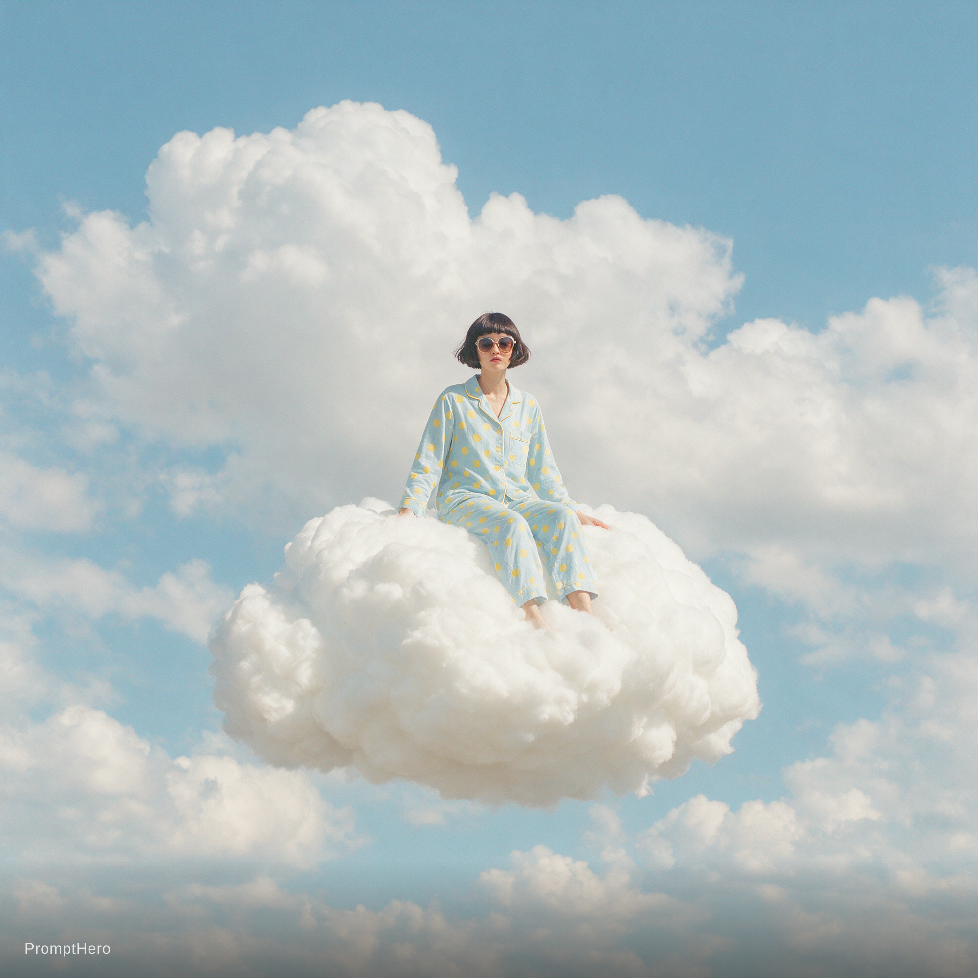 Seedream 5 prompt: A photo of an eccentric asian model woman sitting ... - Seedream 5