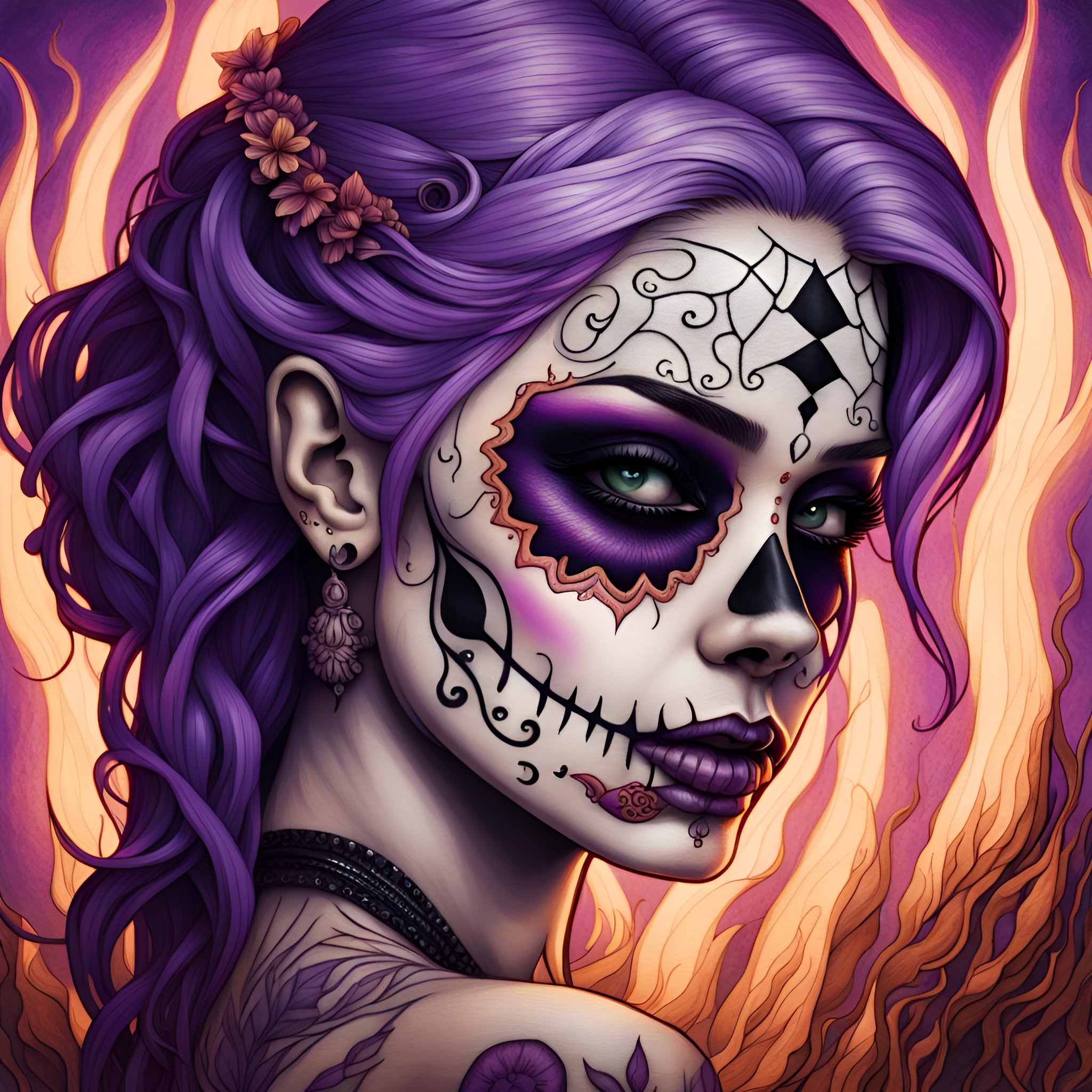 AI generated: Day of the Dead (Stable Diffusion - Portraits)