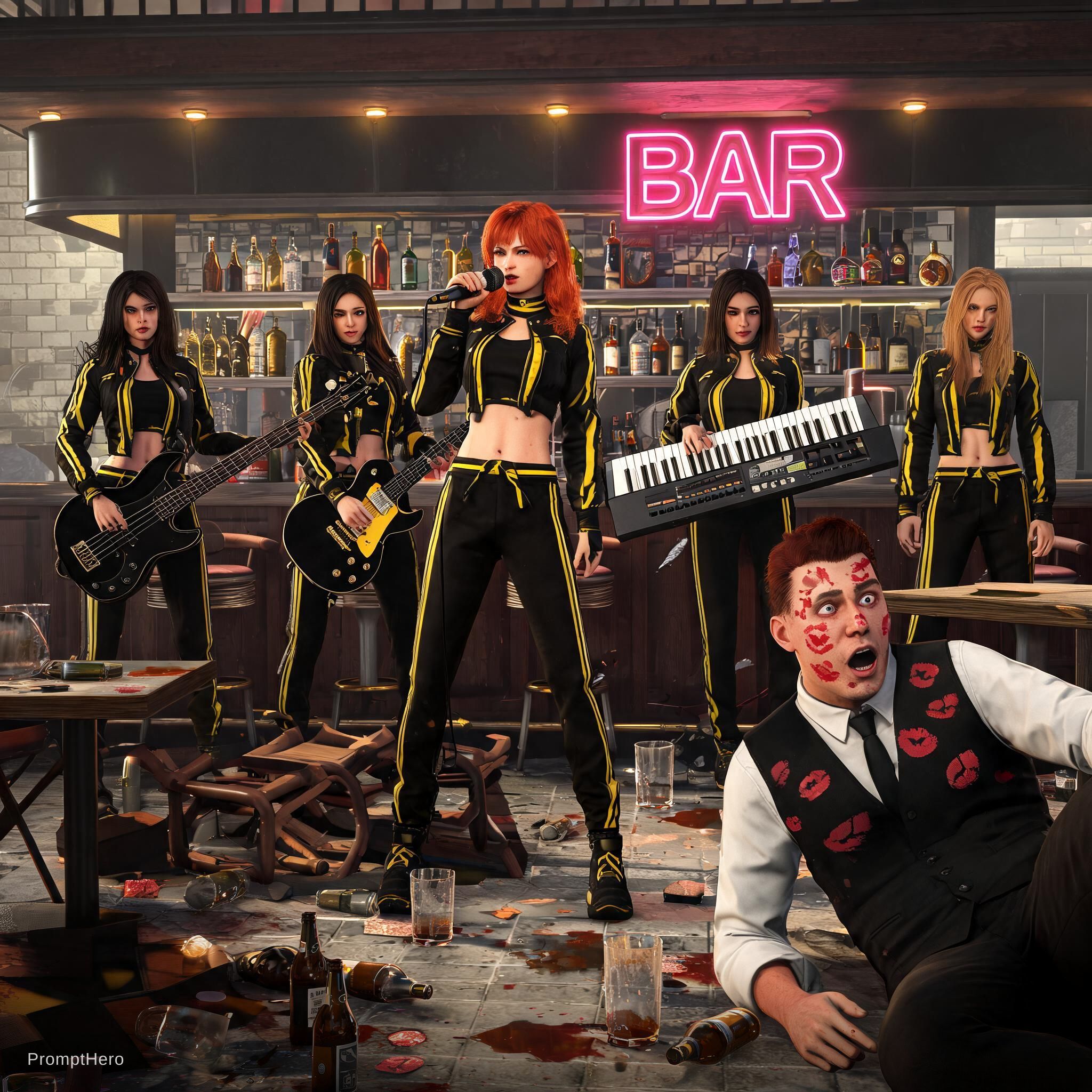 AI generated: Seedream 5 prompt: нарисуй несколько вариантов, стиль GTA 5 3D, 5 дев... (Seedream 5 - Concept Art)