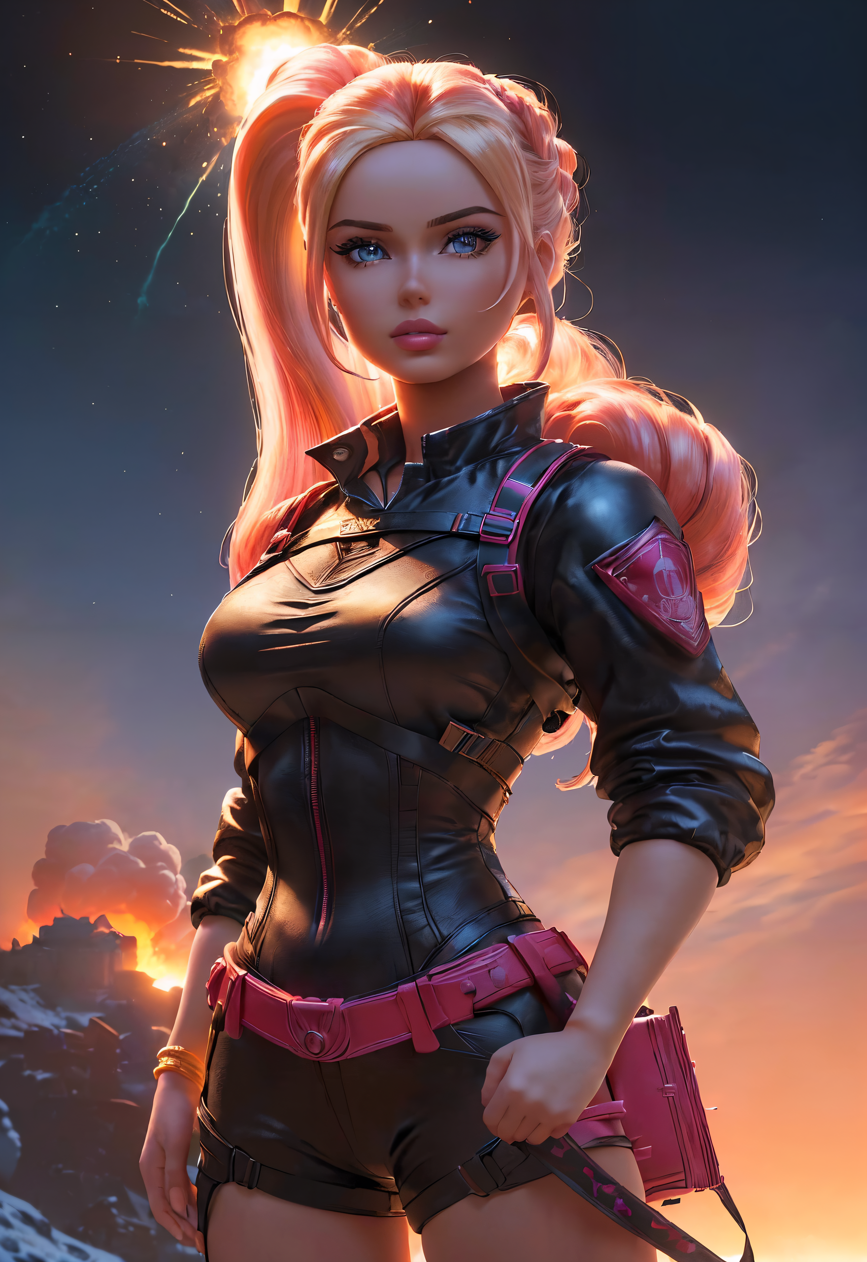 AI generated: Barbieheimer v1 (UnstableInkDream - Character Design)