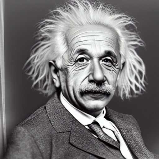 Stable Diffusion prompt: Einstein as a time traveller see...