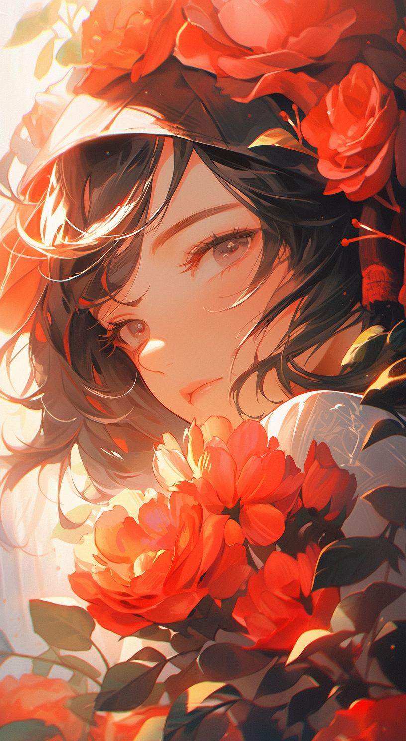 Midjourney prompt: a tshirt with a girl with flowers, in the style of... - Midjourney