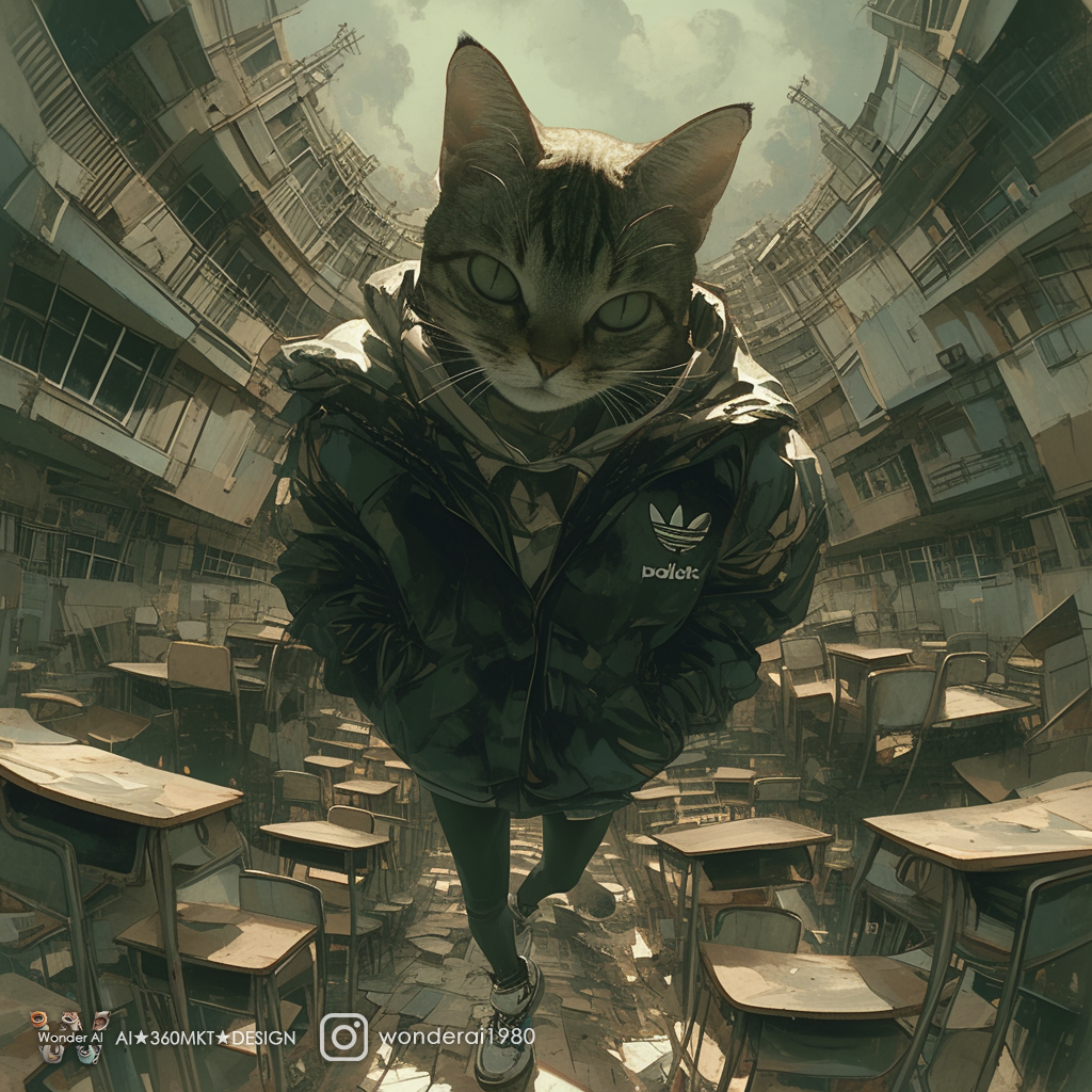 صورة مولدة بالذكاء الاصطناعي: Broken Classroom (نموذج Midjourney - تصوير فوتوغرافي)