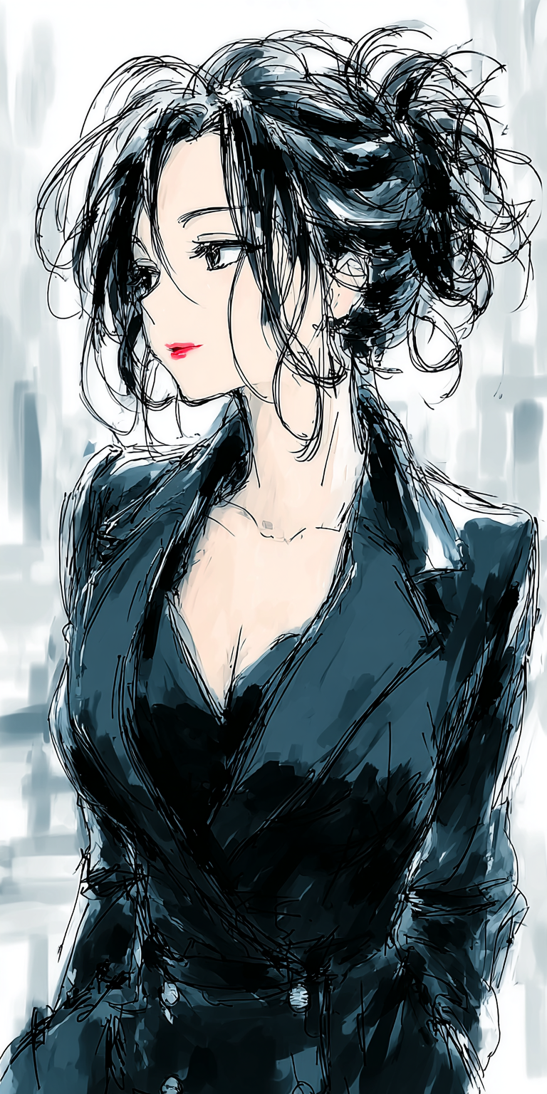 AI generated: Midjourney prompt: painting, woman --chaos 75 --ar 1:2 --sref 3327681... (Midjourney - Portraits)