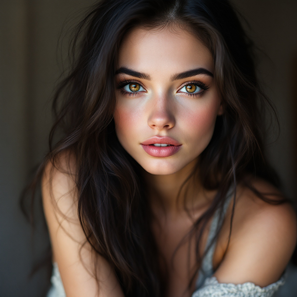 صورة مولدة بالذكاء الاصطناعي: FLUX prompt: portrait of hot 21 years old Sweden girl, with bla... (نموذج FLUX - صور شخصية)