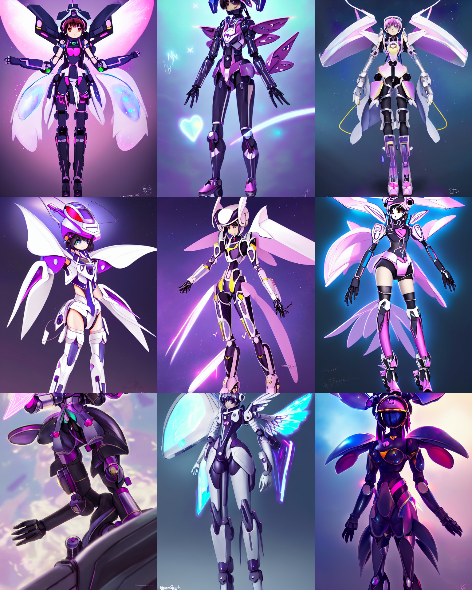 Stable Diffusion prompt: magical girl mecha (sci-fi space...
