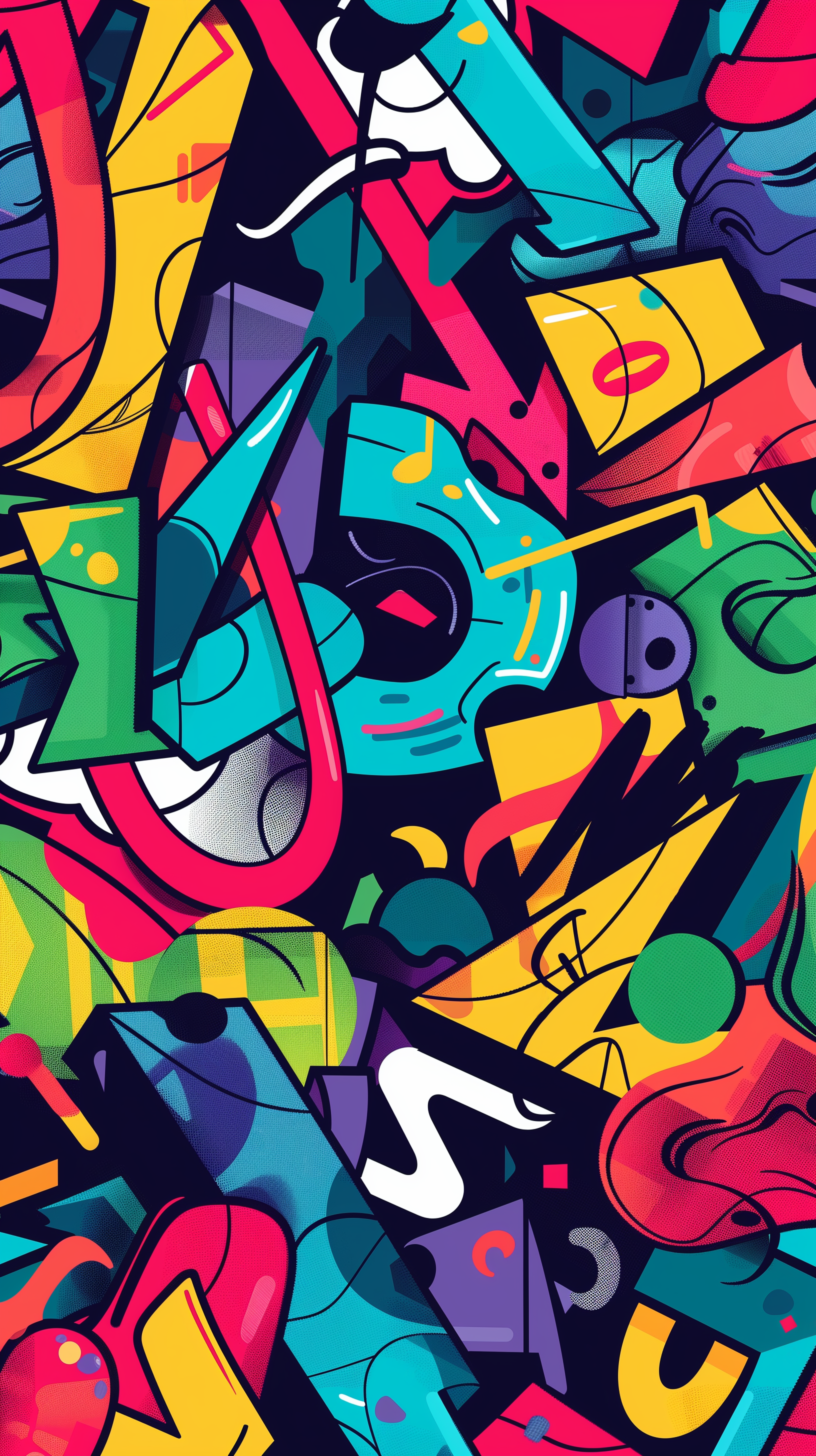 AI generated: Midjourney prompt: pattern illustration, inspired by graffiti art, bo... (Midjourney - Logo Icon Design)