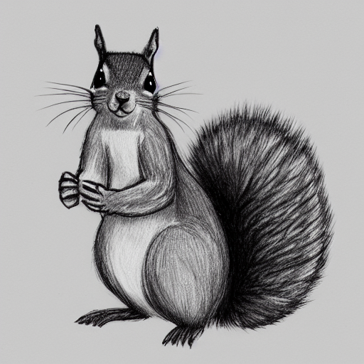Stable Diffusion prompt: a cute squirrel whit fluffy fur ...