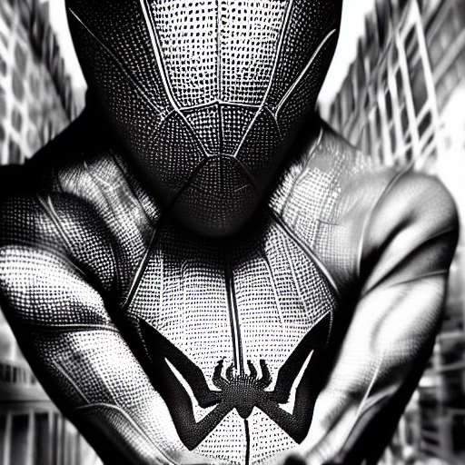 Stable Diffusion prompt: SpiderMan is Hakan ARIN, close u...