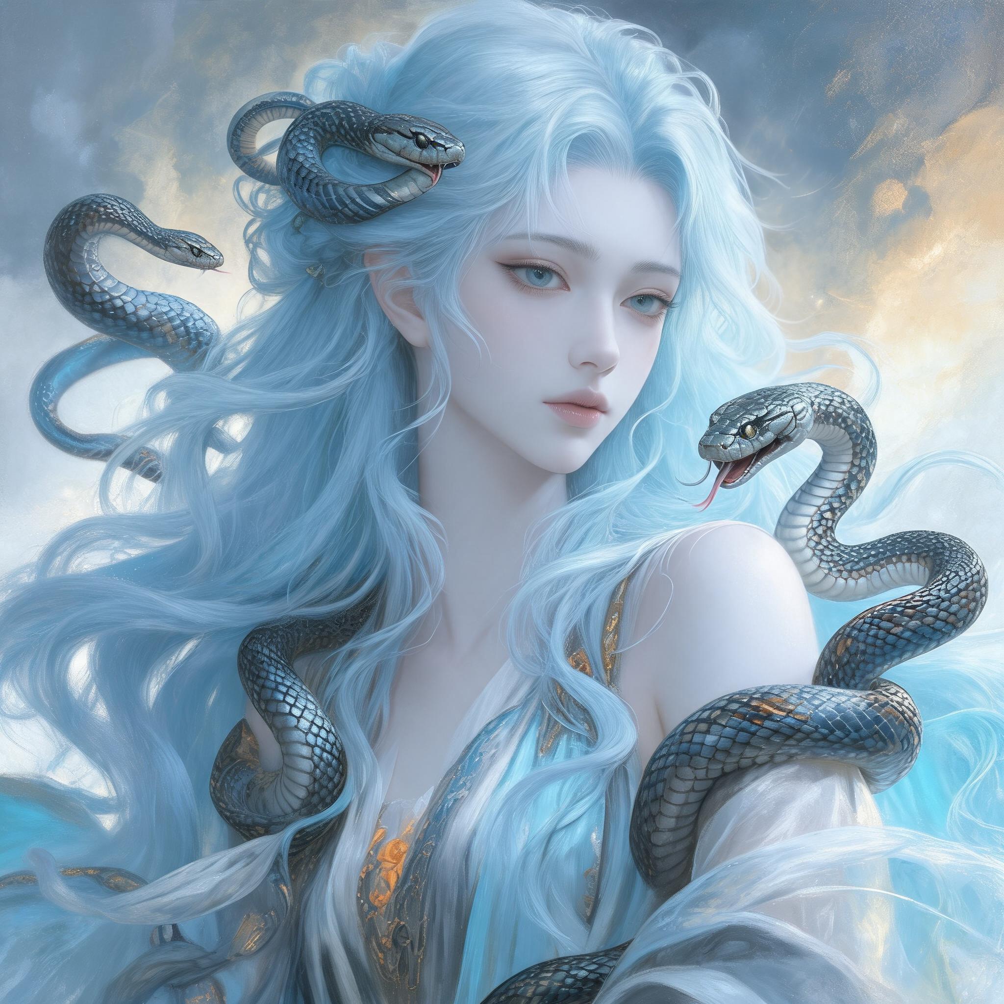 Seedream 5 prompt: images of a young woman, with long flowing light b... - Seedream 5