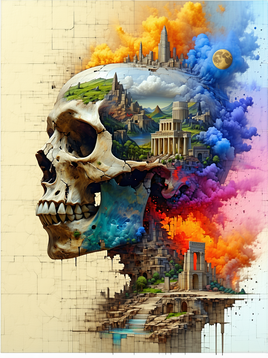 AI generated: Stable Diffusion prompt: Create an abstract random image depicting the deat... (Stable Diffusion - Concept Art)
