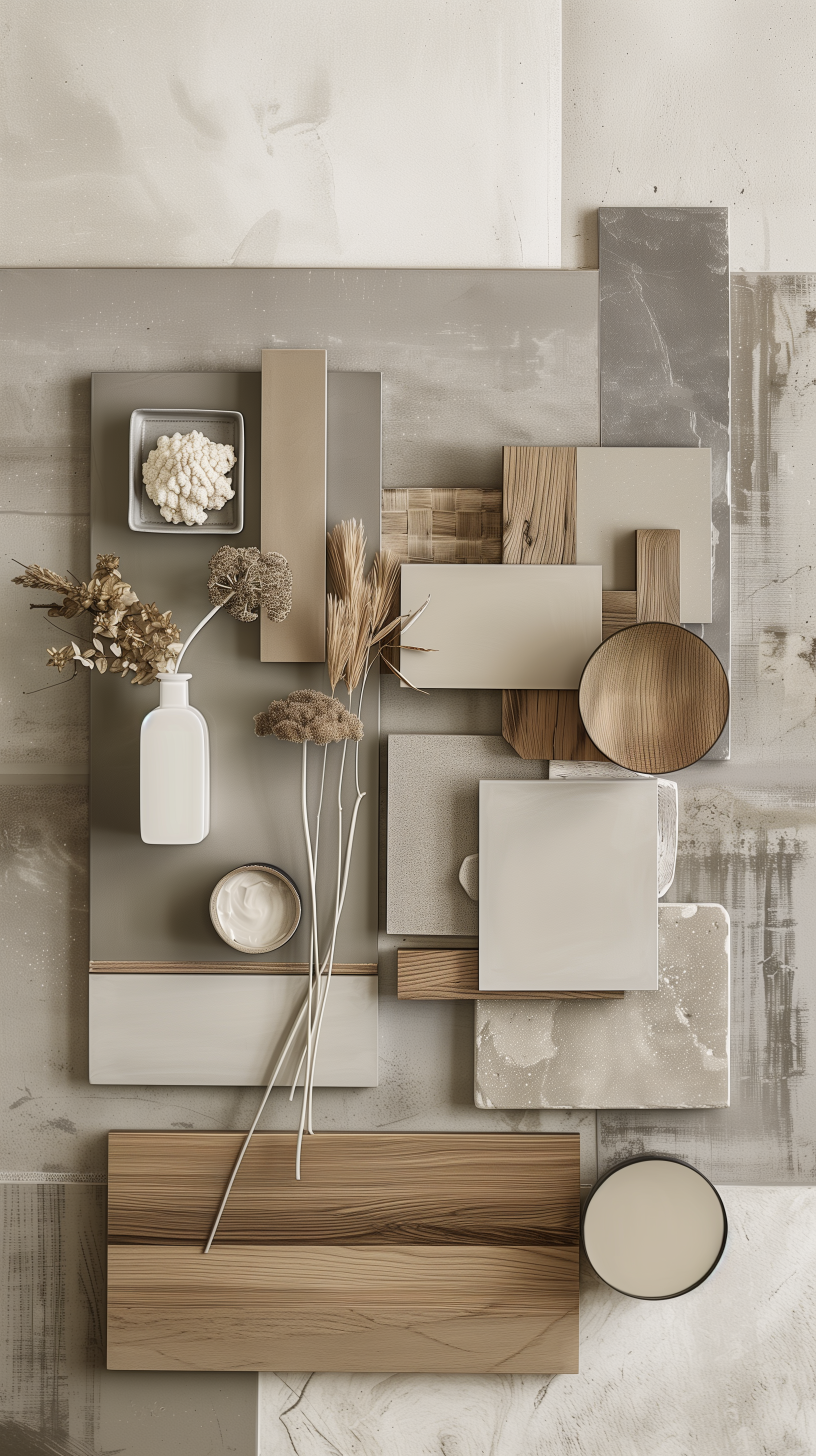 AI generated: Interior mood board (Midjourney - Photography)