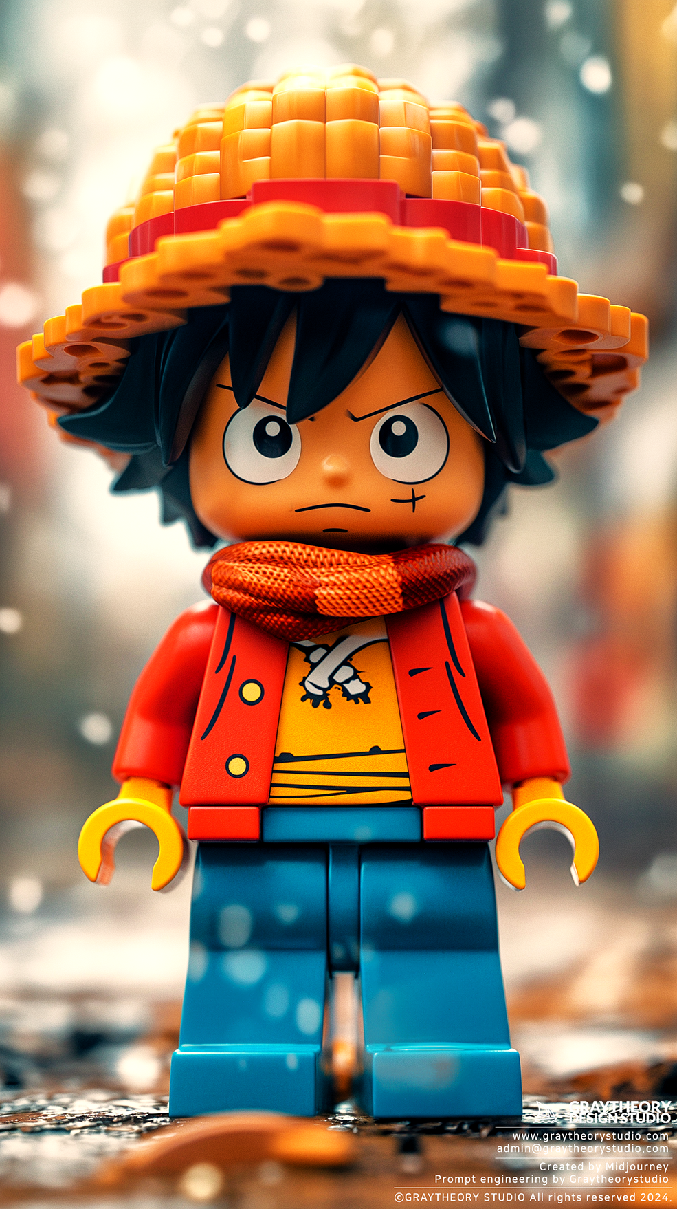 AI generated: Midjourney prompt: mecro shot, Lego one piece, artistic color variati... (Midjourney - Photography)