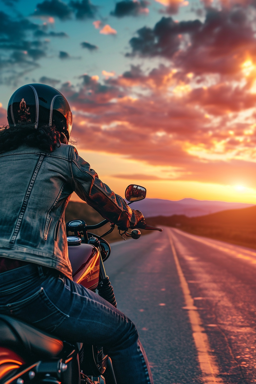AI generated: Midjourney prompt: picture ultra realistic biker on a harley davidson... (Midjourney - Photography)