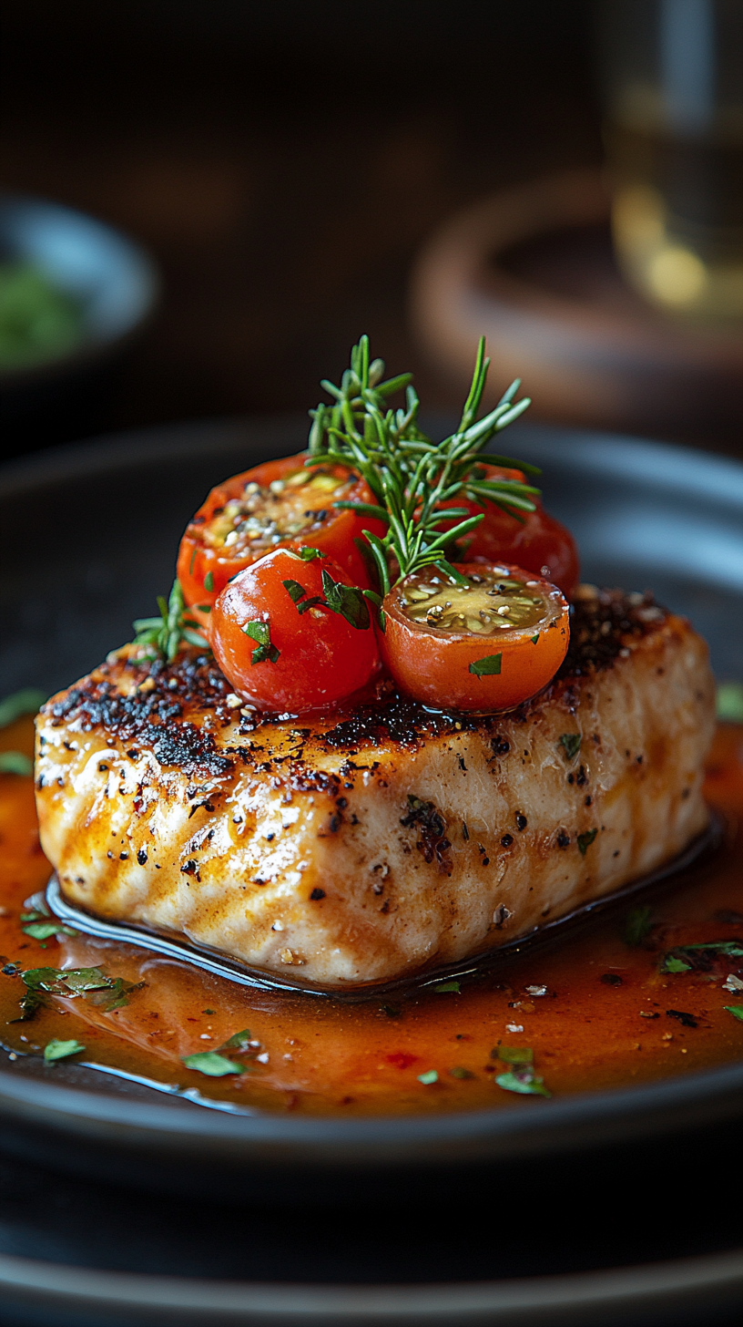 AI generated: Midjourney prompt: a high-resolution photo of a gourmet dish with int... (Midjourney - Photography)