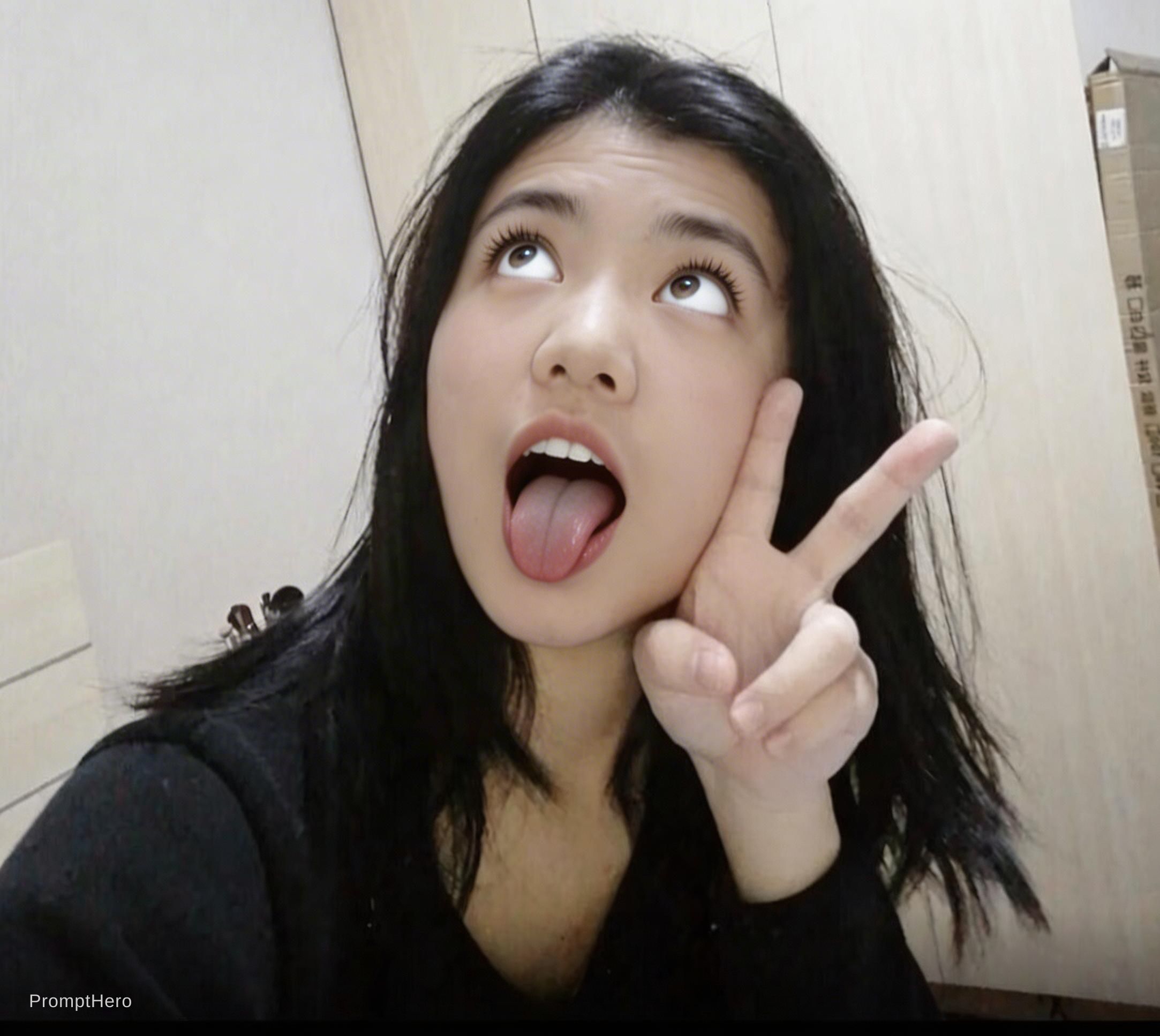 صورة مولدة بالذكاء الاصطناعي: Seedream 5 prompt: Ahegao (نموذج Seedream 5 - فن مفاهيمي)