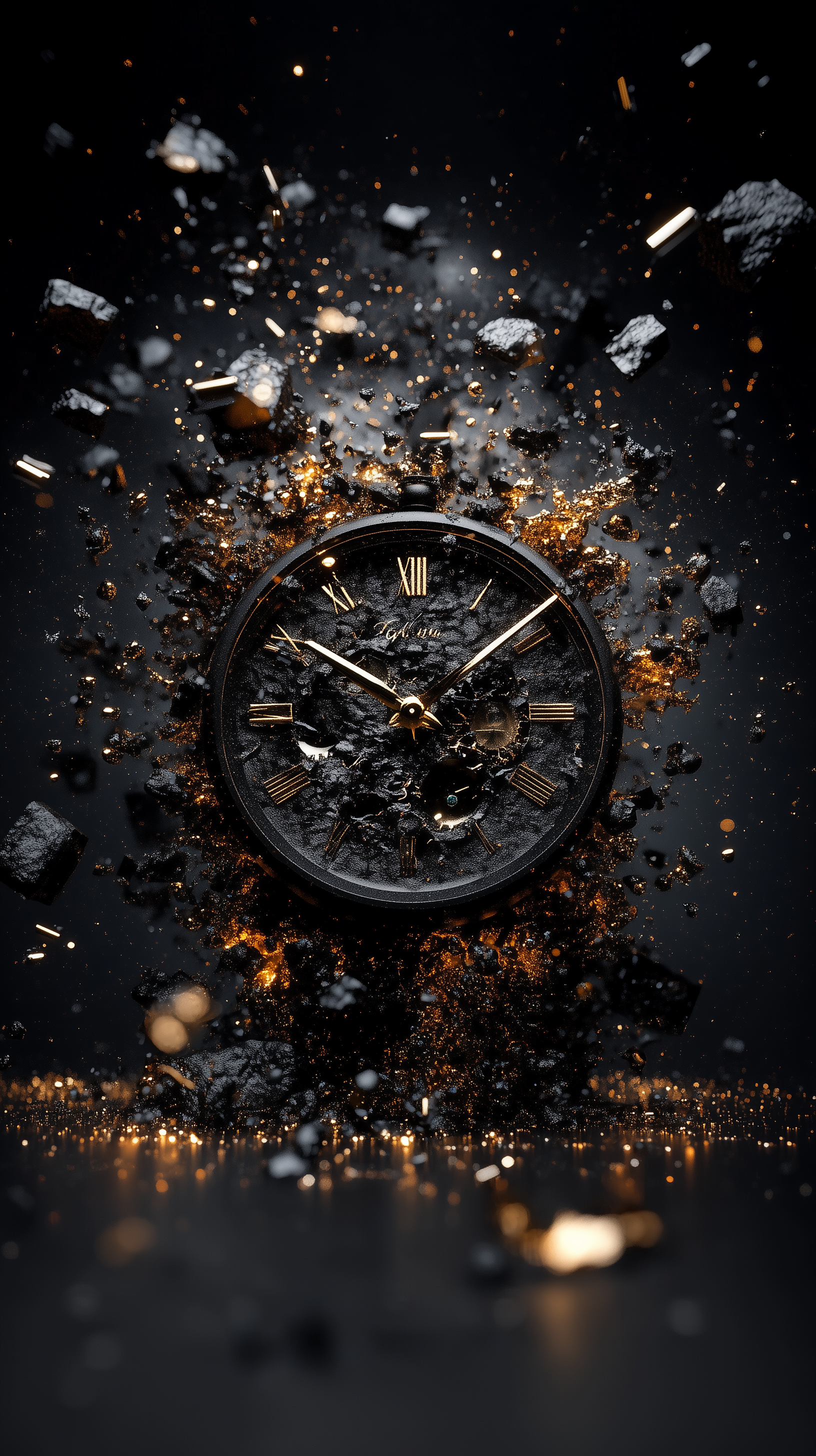 صورة مولدة بالذكاء الاصطناعي: Clock Art Work (نموذج Midjourney - فن مفاهيمي)