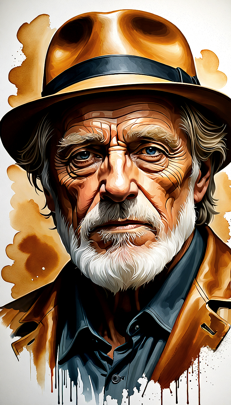 Stable Diffusion prompt: portrait of an elderly man with ...