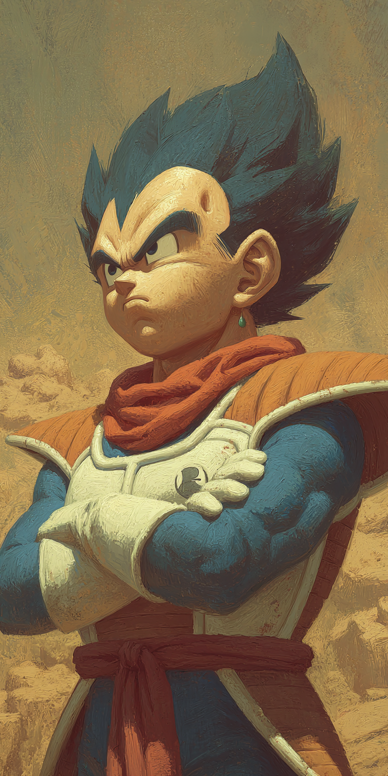 AI generated: Midjourney prompt: Vegeta from Dragon Ball Z, in the style of Akira T... (Midjourney - Concept Art)