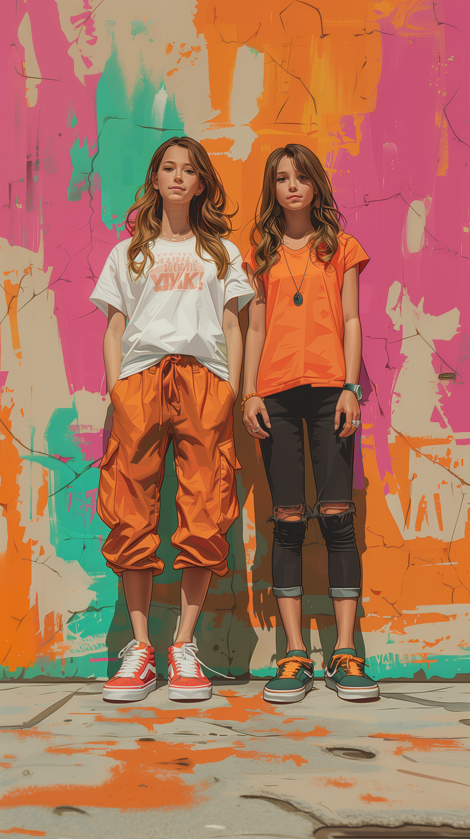 Midjourney prompt: creative illustration art, full-body of an daughte... - Midjourney