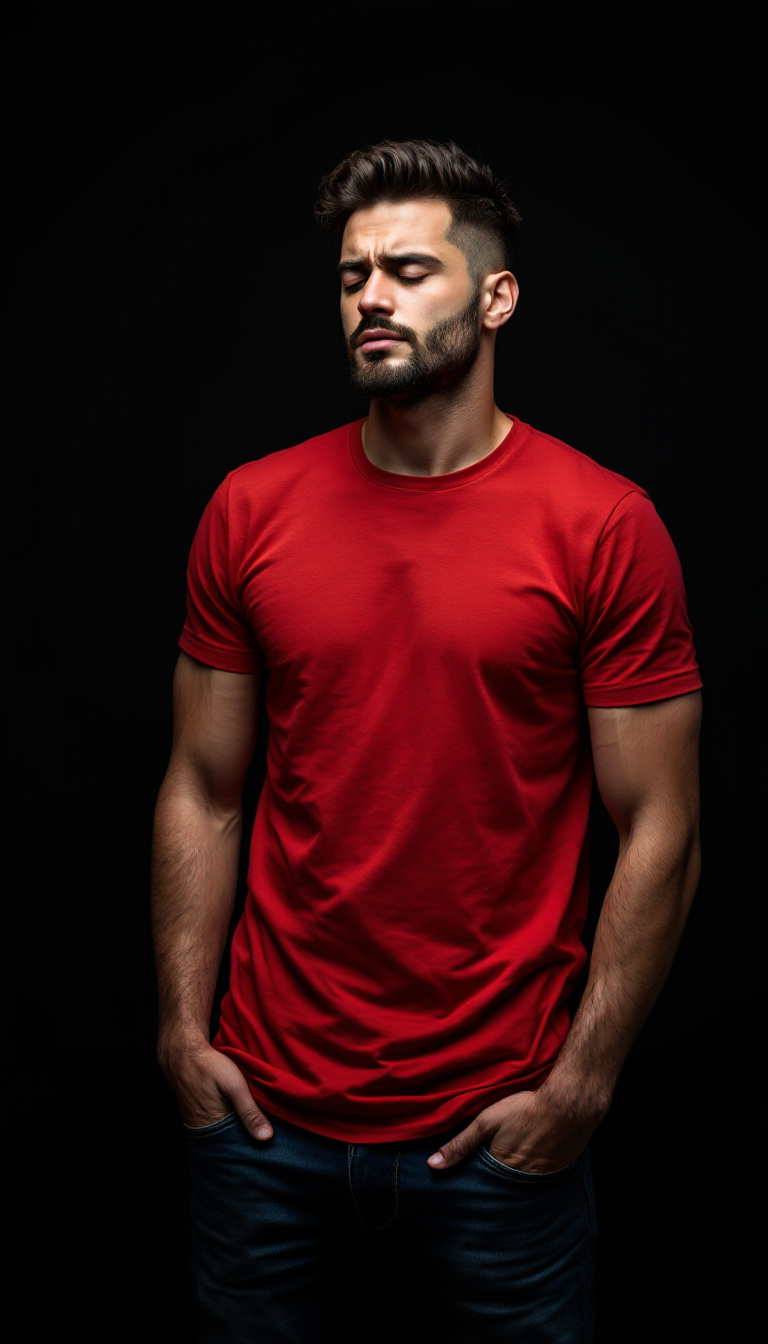 صورة مولدة بالذكاء الاصطناعي: FLUX prompt: Full body photograph of a exhausted, handsome, cau... (نموذج FLUX - صور شخصية)