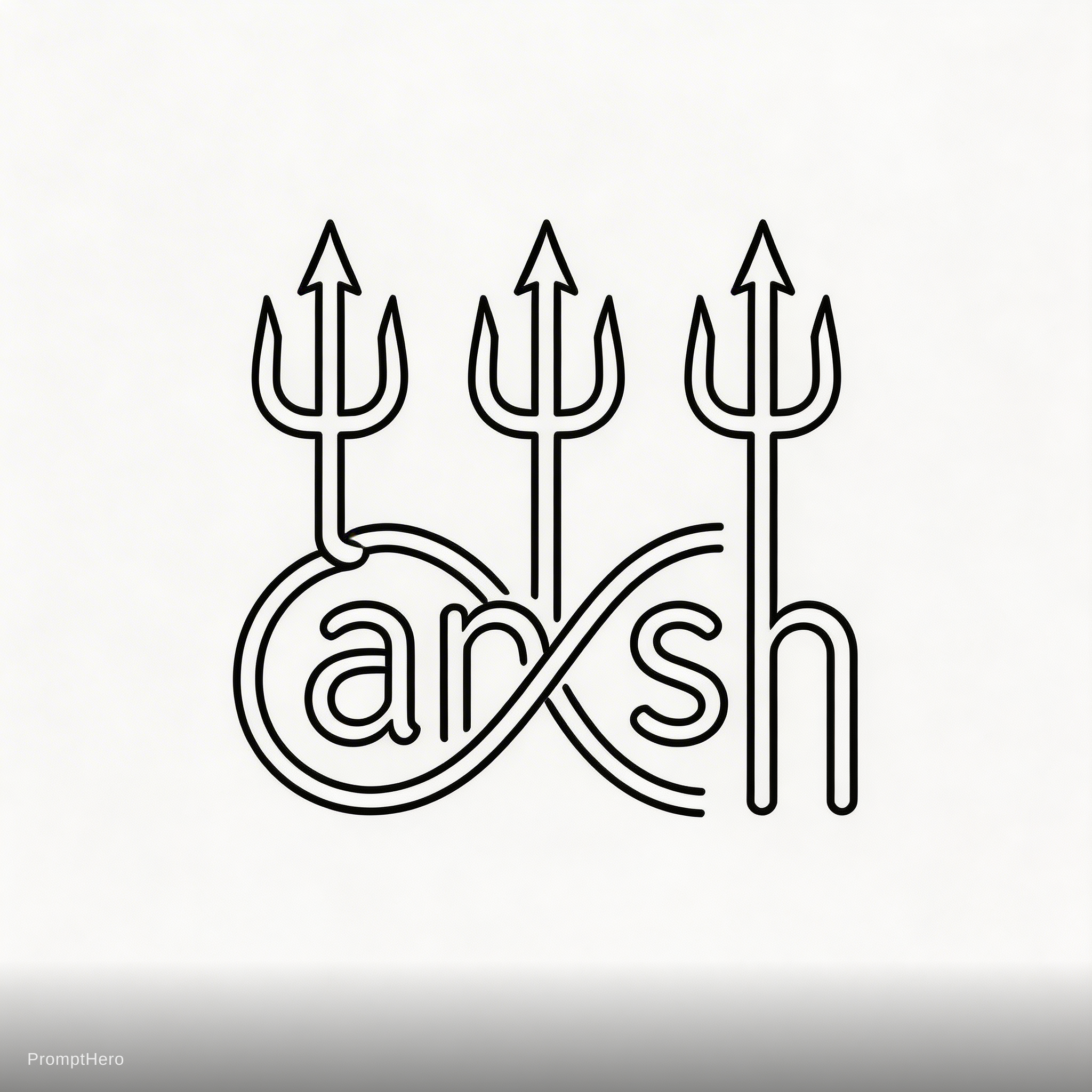 AI generated: Seedream 5 prompt: Write ansh in a way that it creates a logo with th... (Seedream 5 - Logos, Icons & Design)