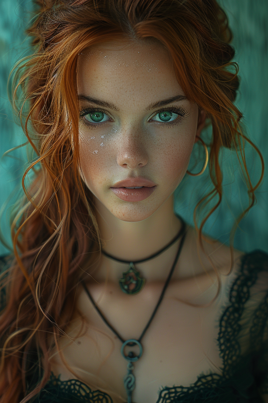 AI generated: Midjourney prompt: A beautiful Celtic goddess, in the style of luis r... (Midjourney - Portraits)