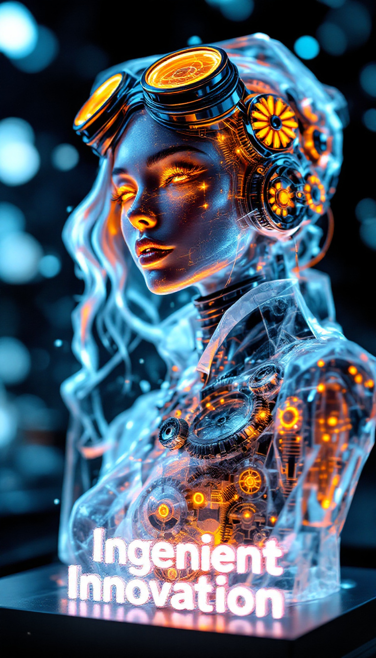 AI generated: FLUX prompt: Design a card featuring an ice sculpture of a Stea... (FLUX - Concept Art)