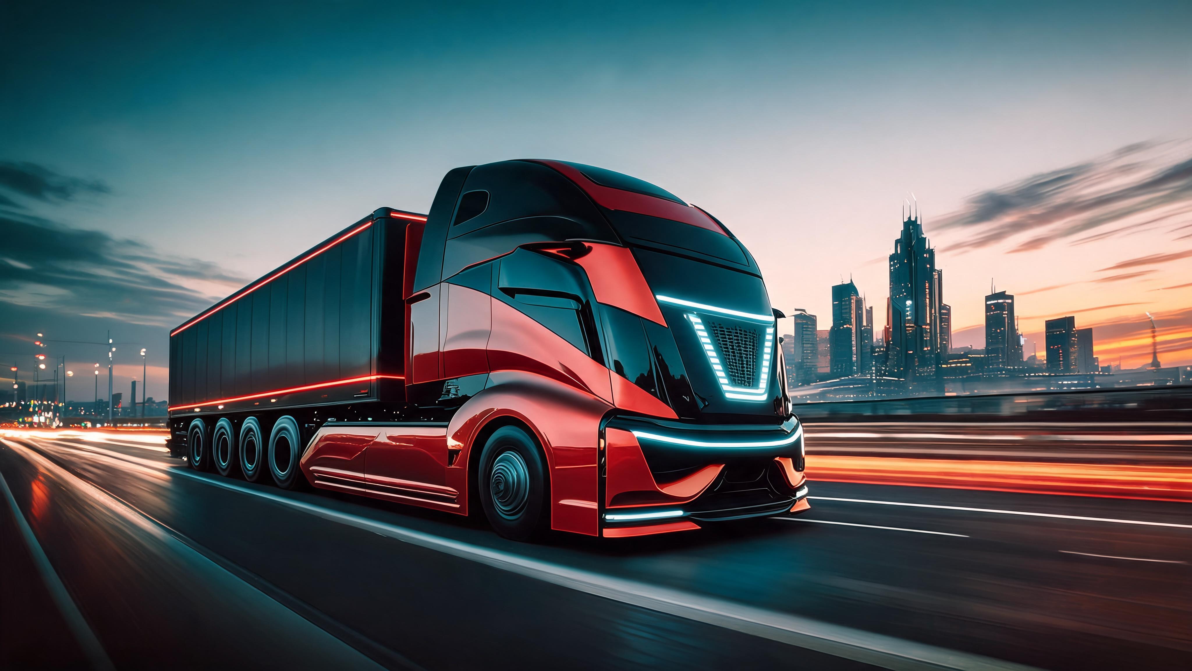 AI generated: Seedream 5 prompt: Create a futuristic semi-truck by combining featur... (Seedream 5 - Concept Art)