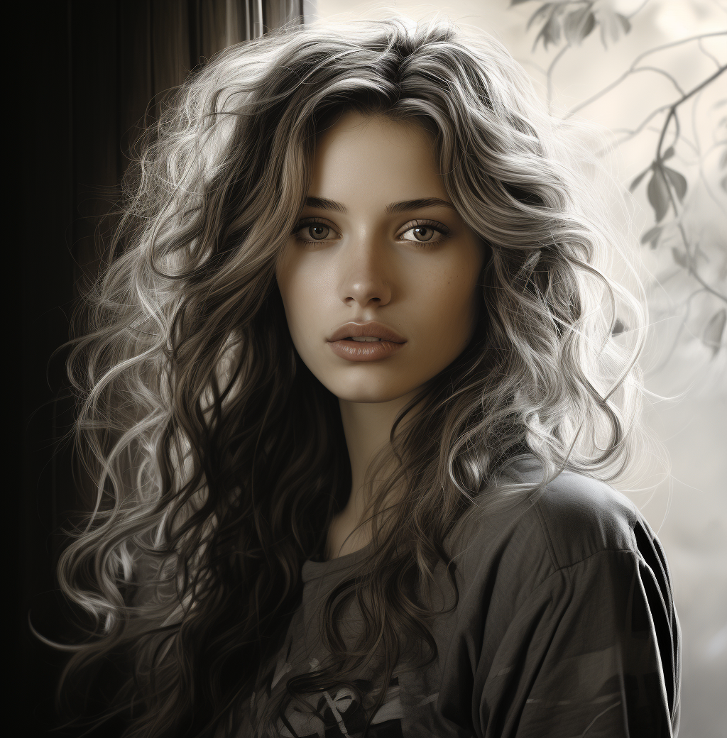 AI generated: Midjourney prompt: some free pencil drawings, in the style of beautif... (Midjourney - Portraits)