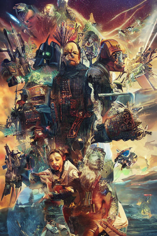 Stable Diffusion prompt: Movie poster with text, "CORN WA...