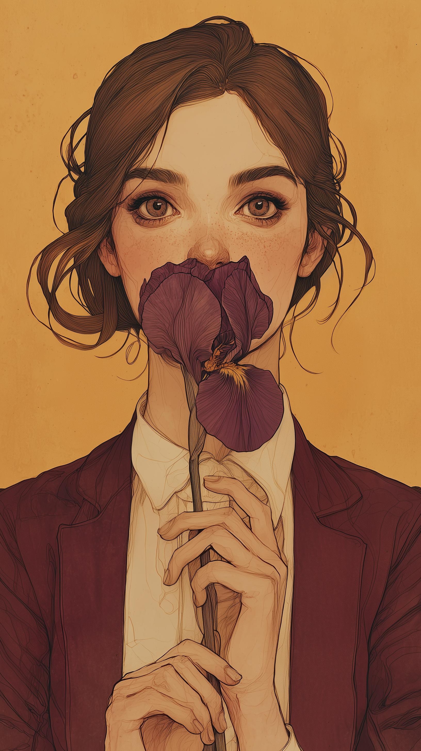 Midjourney Shatter prompt: watercolor painting, woman, portrait, gaze, wearin... - Midjourney Shatter