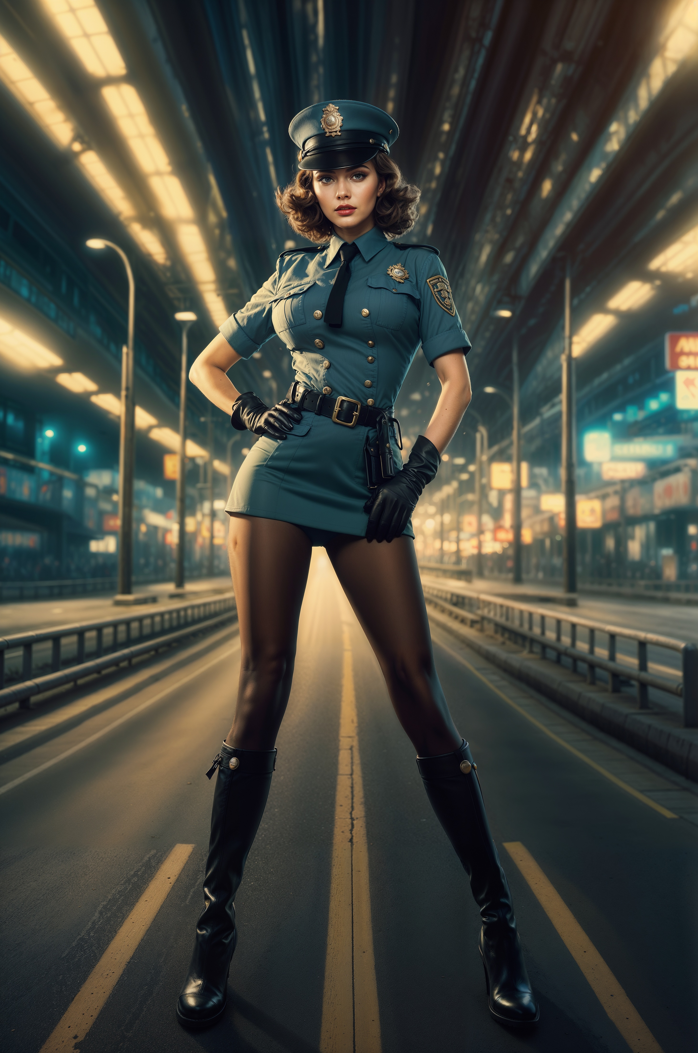 AI generated: Police Woman (SD XL - Photography)