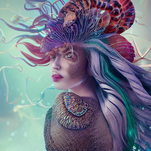 Stable Diffusion prompt: Goddess close-up portrait ribcag...