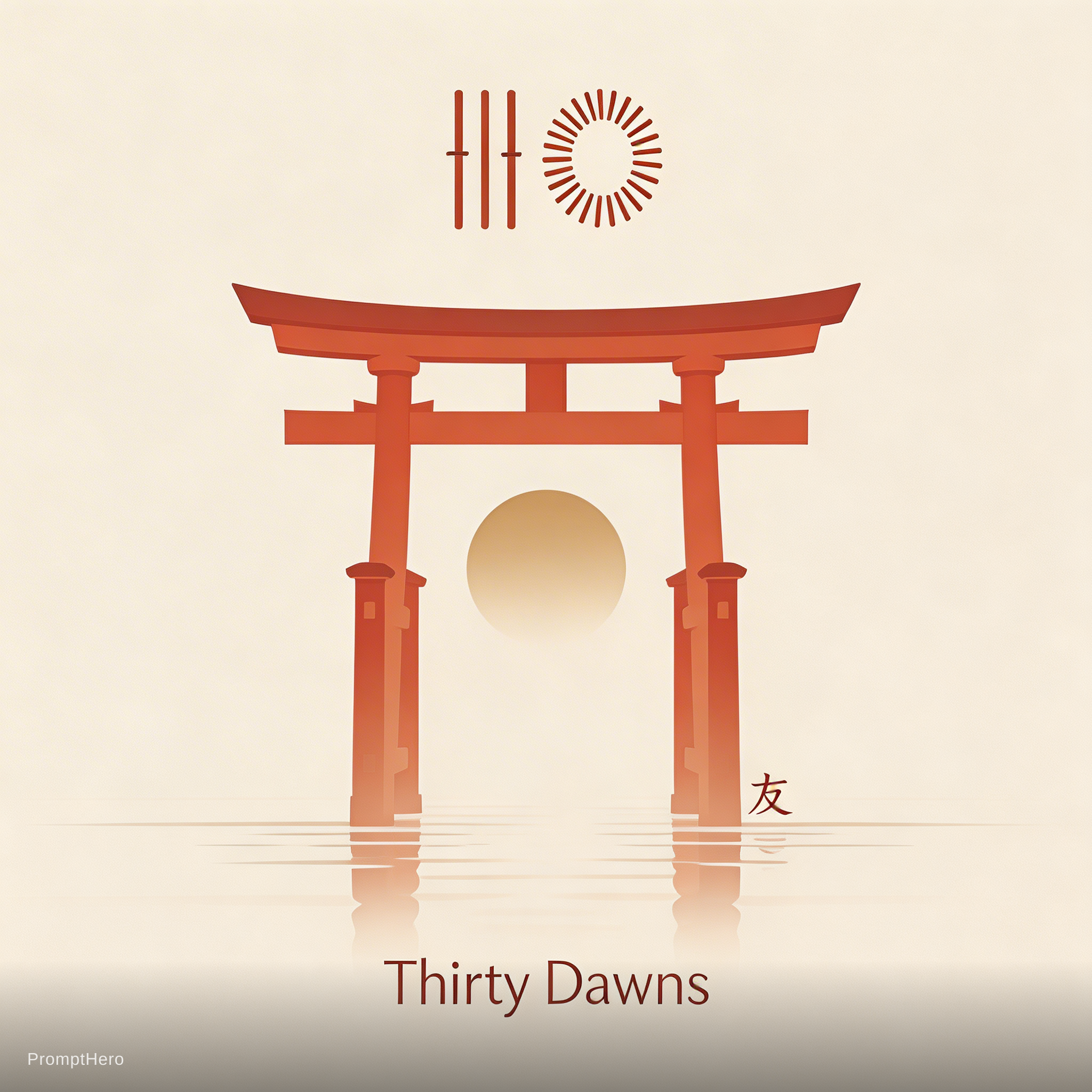 AI generated: Seedream 5 prompt: Logo Concept 2: Torii Gate & Counting Marks · Mai... (Seedream 5 - Logos, Icons & Design)