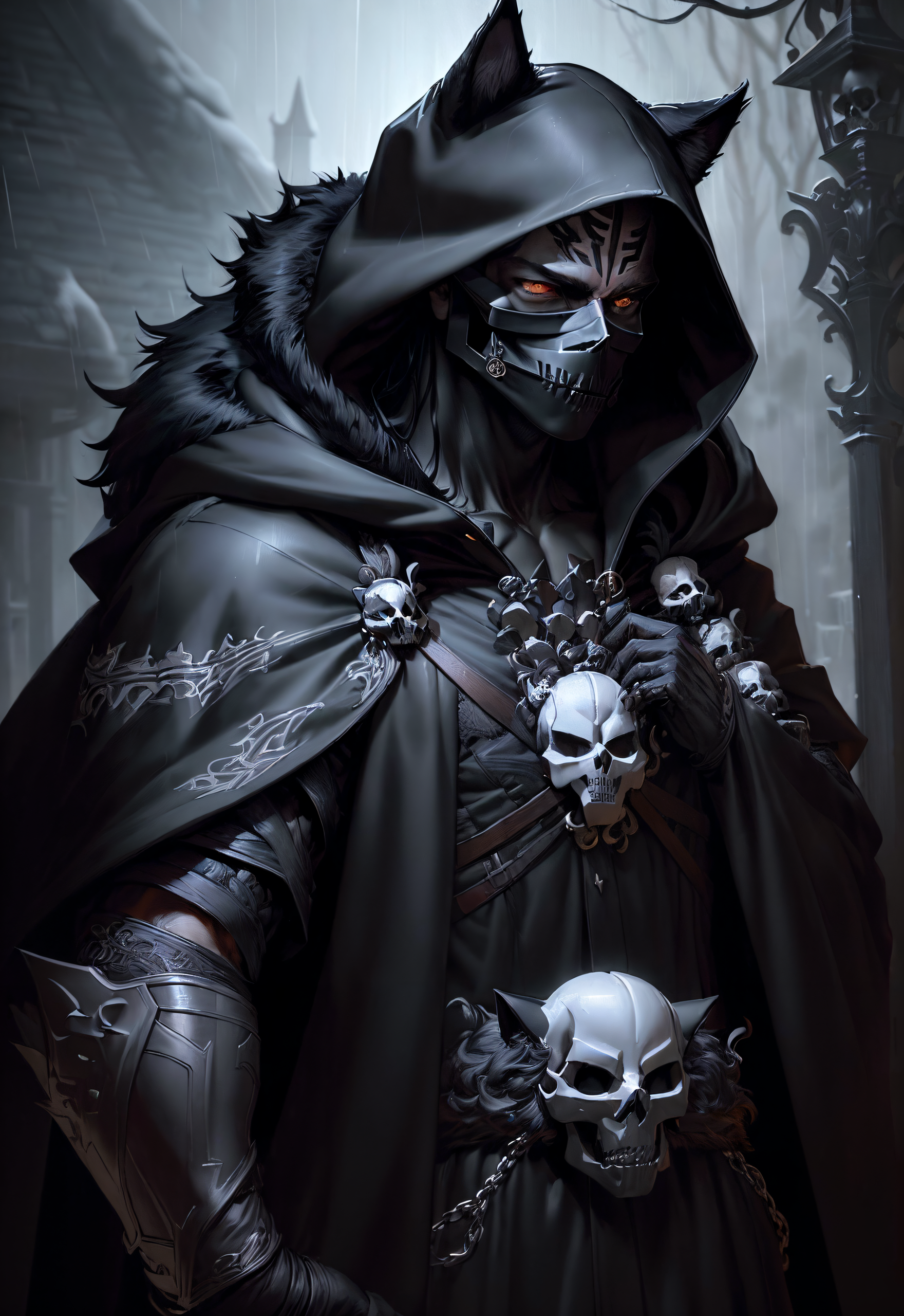 صورة مولدة بالذكاء الاصطناعي: Black Cat Assassin (نموذج ReV Animated - Character Design)