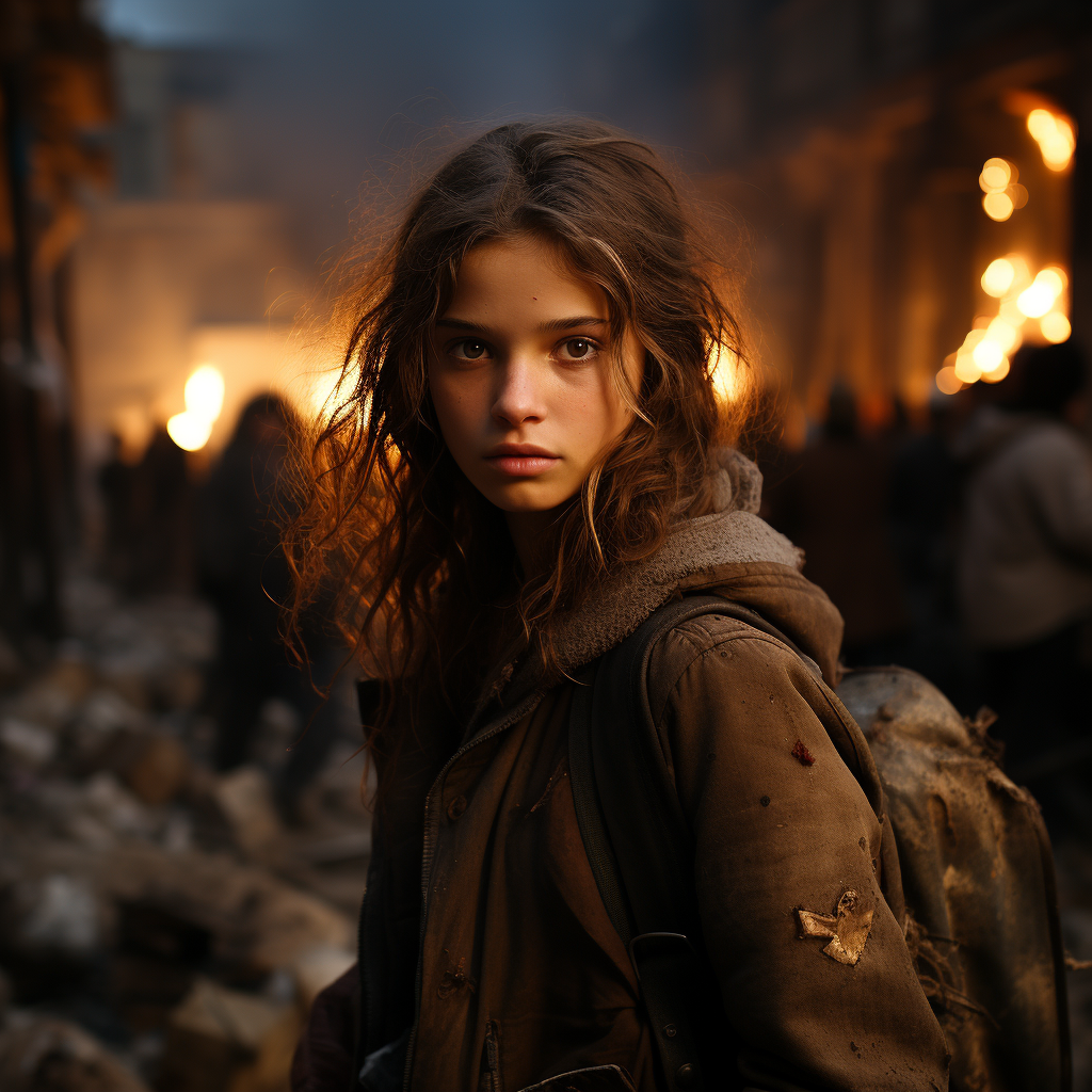 AI generated: Midjourney prompt: A realistic image of a israeli young girl, 13 year... (Midjourney - Character Design)