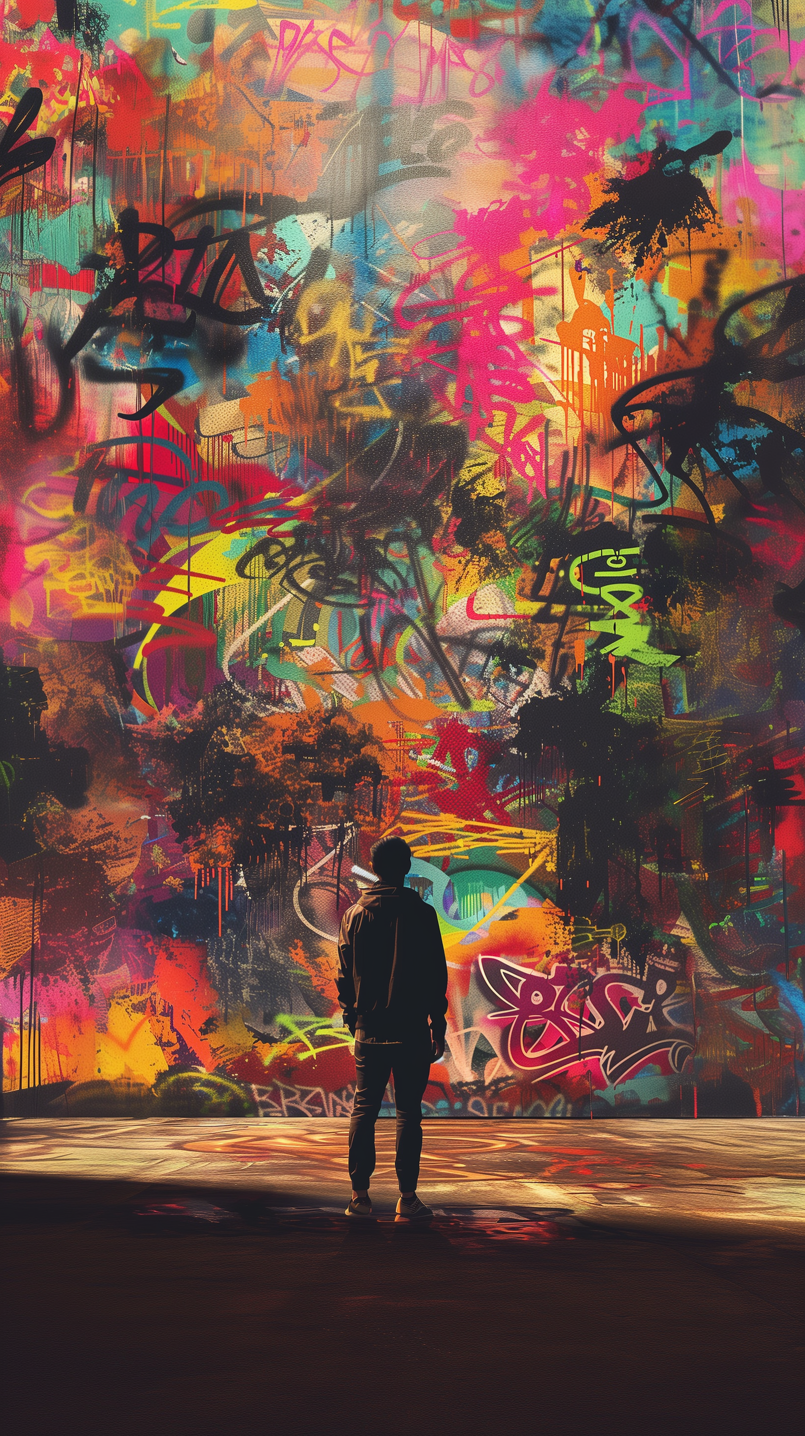 AI generated: Midjourney prompt: illustration reflecting street art style, a lone f... (Midjourney - Concept Art)