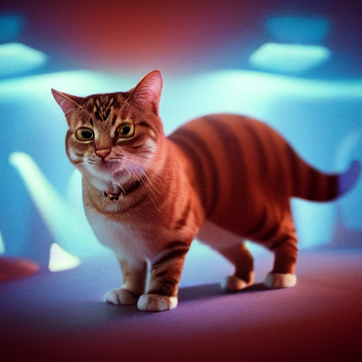 Stable Diffusion prompt: a cat with the body of a cat and...