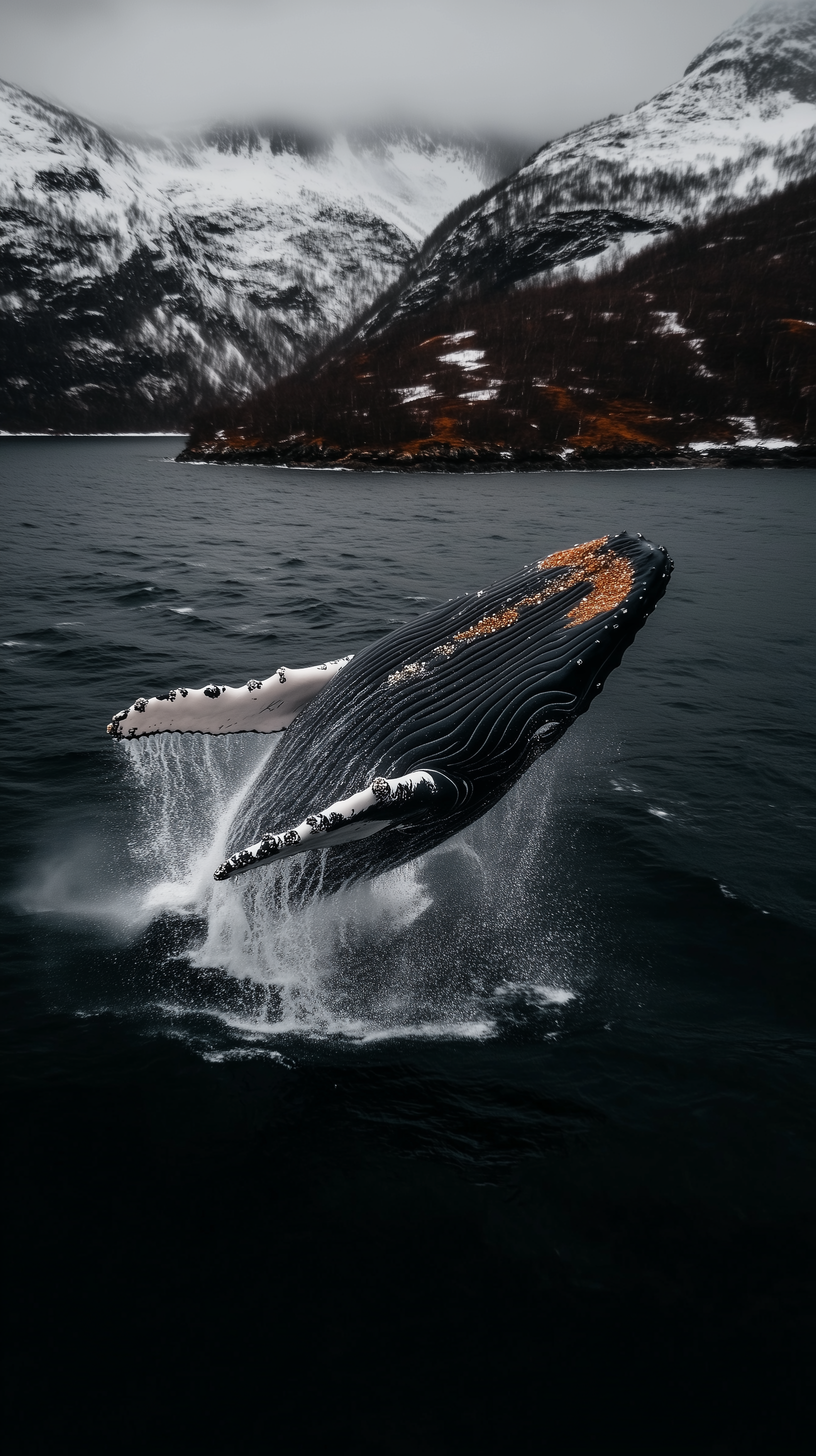 صورة مولدة بالذكاء الاصطناعي: Whale of The Atlantic (نموذج Midjourney - تصوير فوتوغرافي)