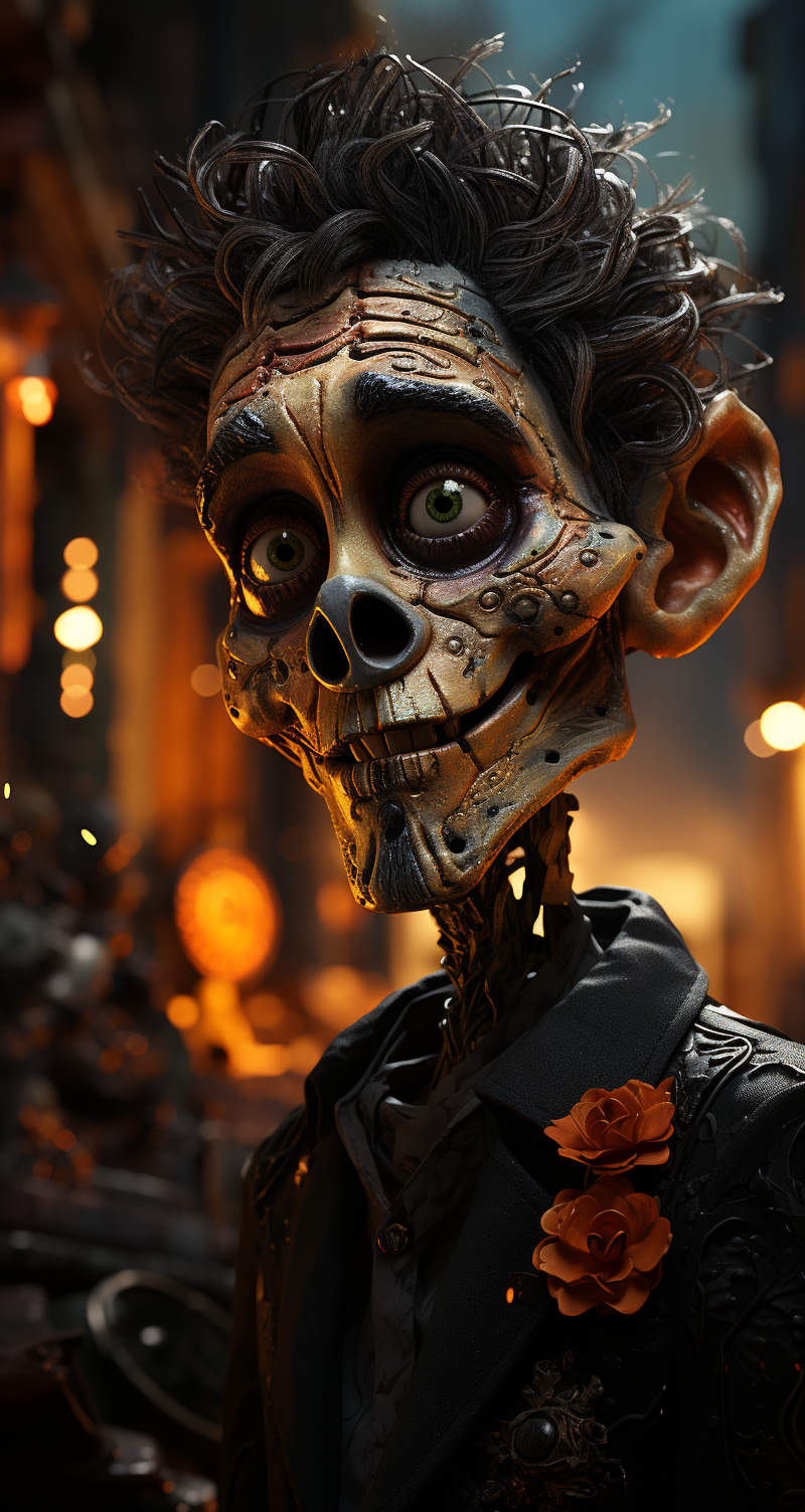 AI generated: Midjourney prompt: day of the dead, in the style of unreal engine 5, ... (Midjourney - Portraits)