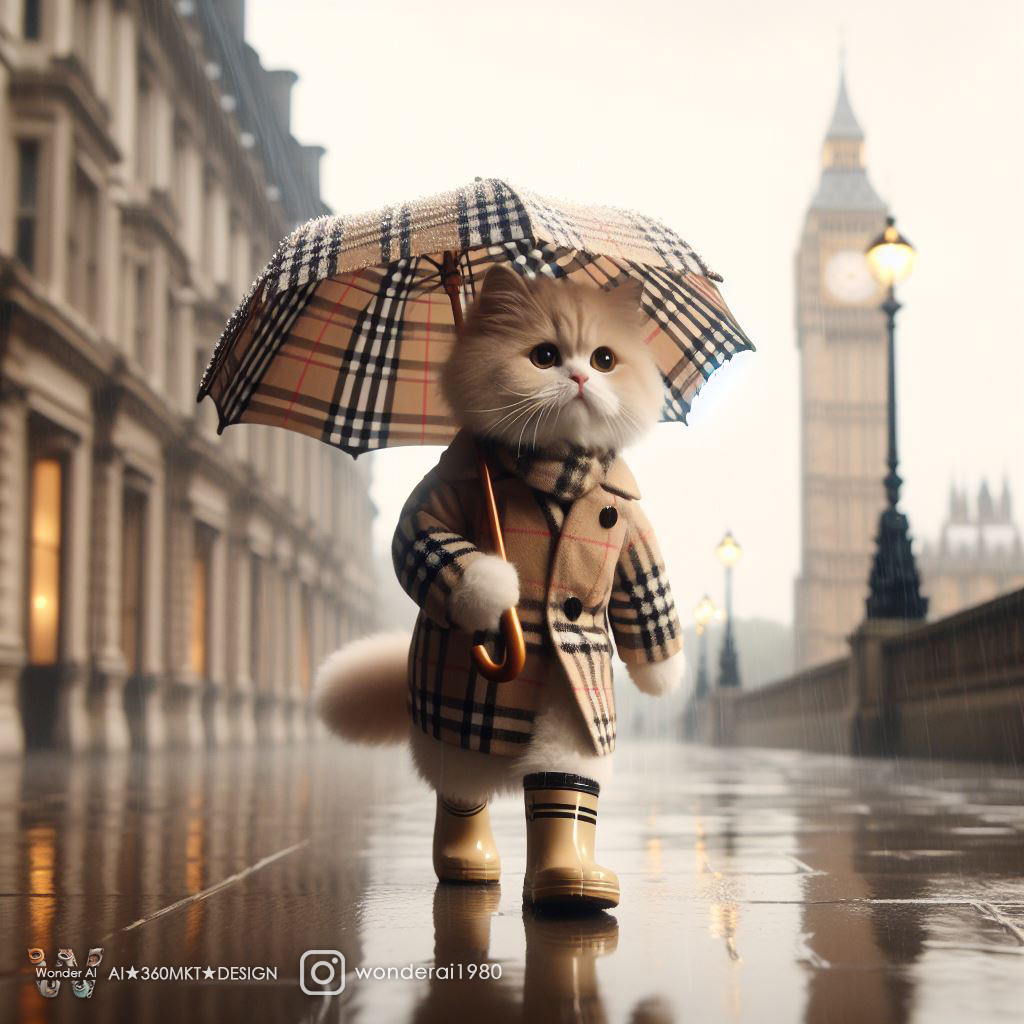 صورة مولدة بالذكاء الاصطناعي: Rainy England (نموذج DALL·E - تصوير فوتوغرافي)