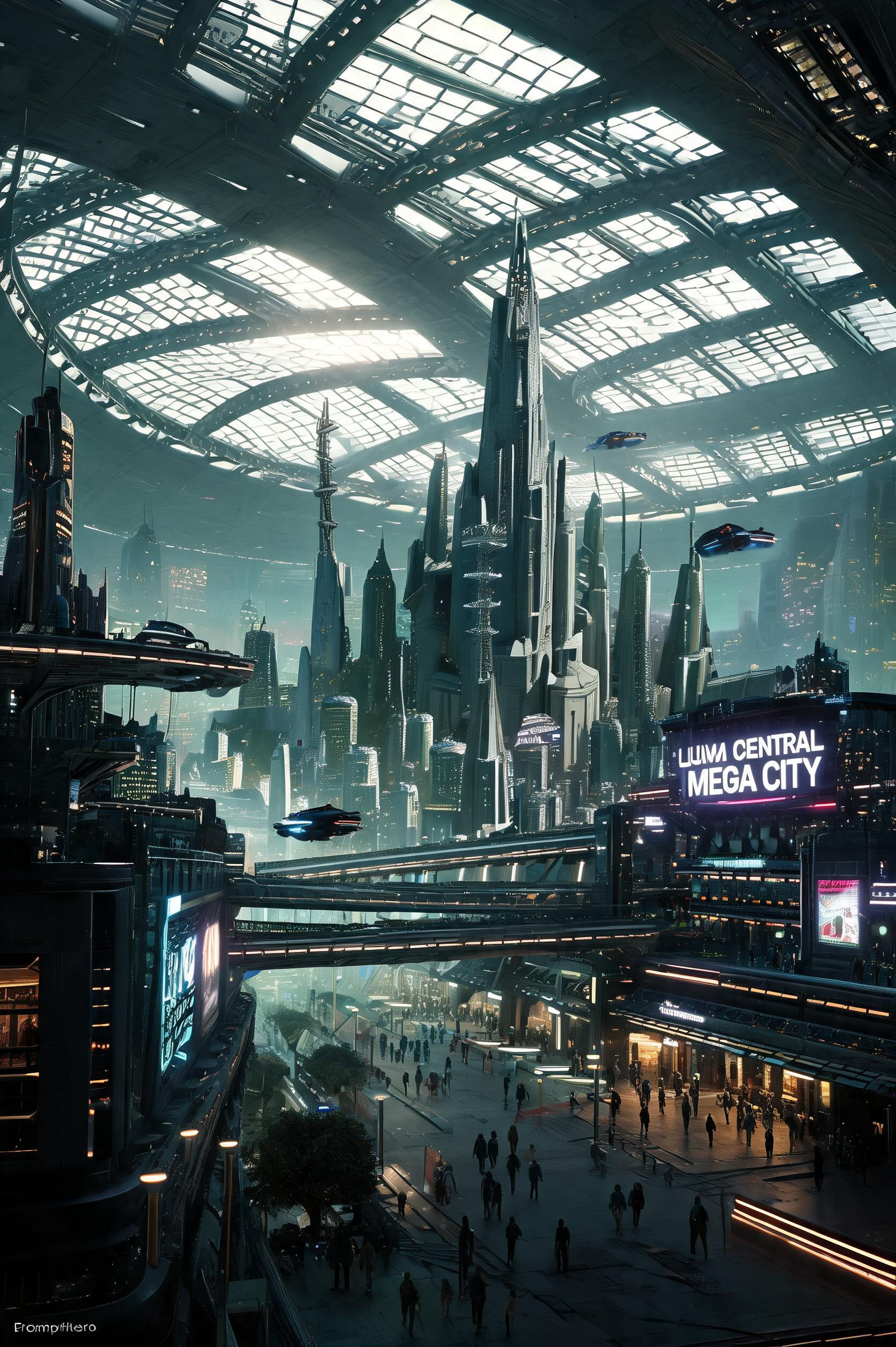 AI generated: Seedream 5 prompt: Create an image of a futuristic interior of Luna C... (Seedream 5 - Concept Art)