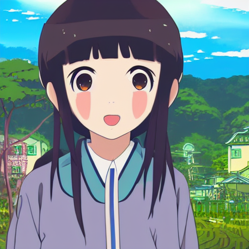 Stable Diffusion prompt: a asian kawaii anime girl symmet...