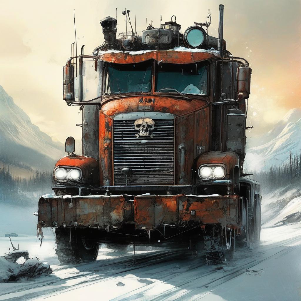 AI generated: Iceroad Truckers 4 (Stable Diffusion - Landscapes)